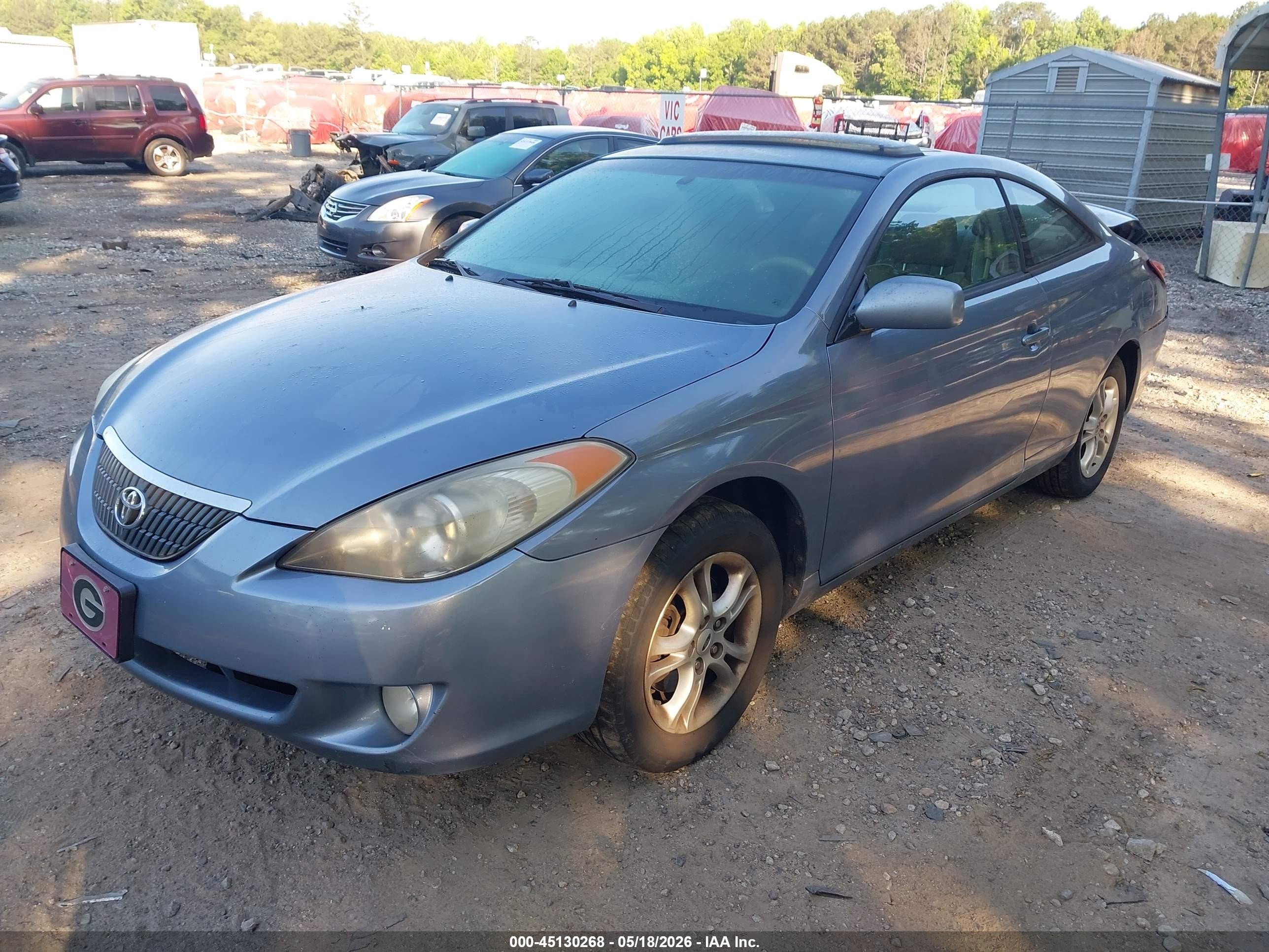 2004 Toyota Camry Solara Sle Blue vin: 4T1CE38P44U846868