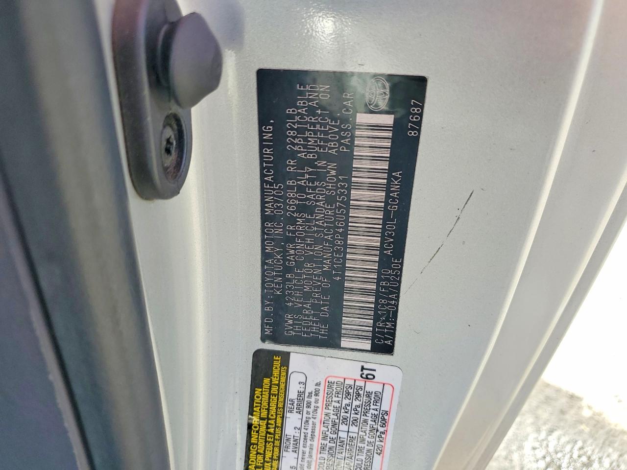 2006 Toyota Camry Solara Se Серебряный vin: 4T1CE38P46U575331