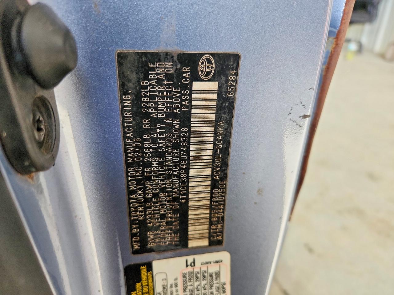 2006 Toyota Camry Solara Se Синий vin: 4T1CE38P46U748328