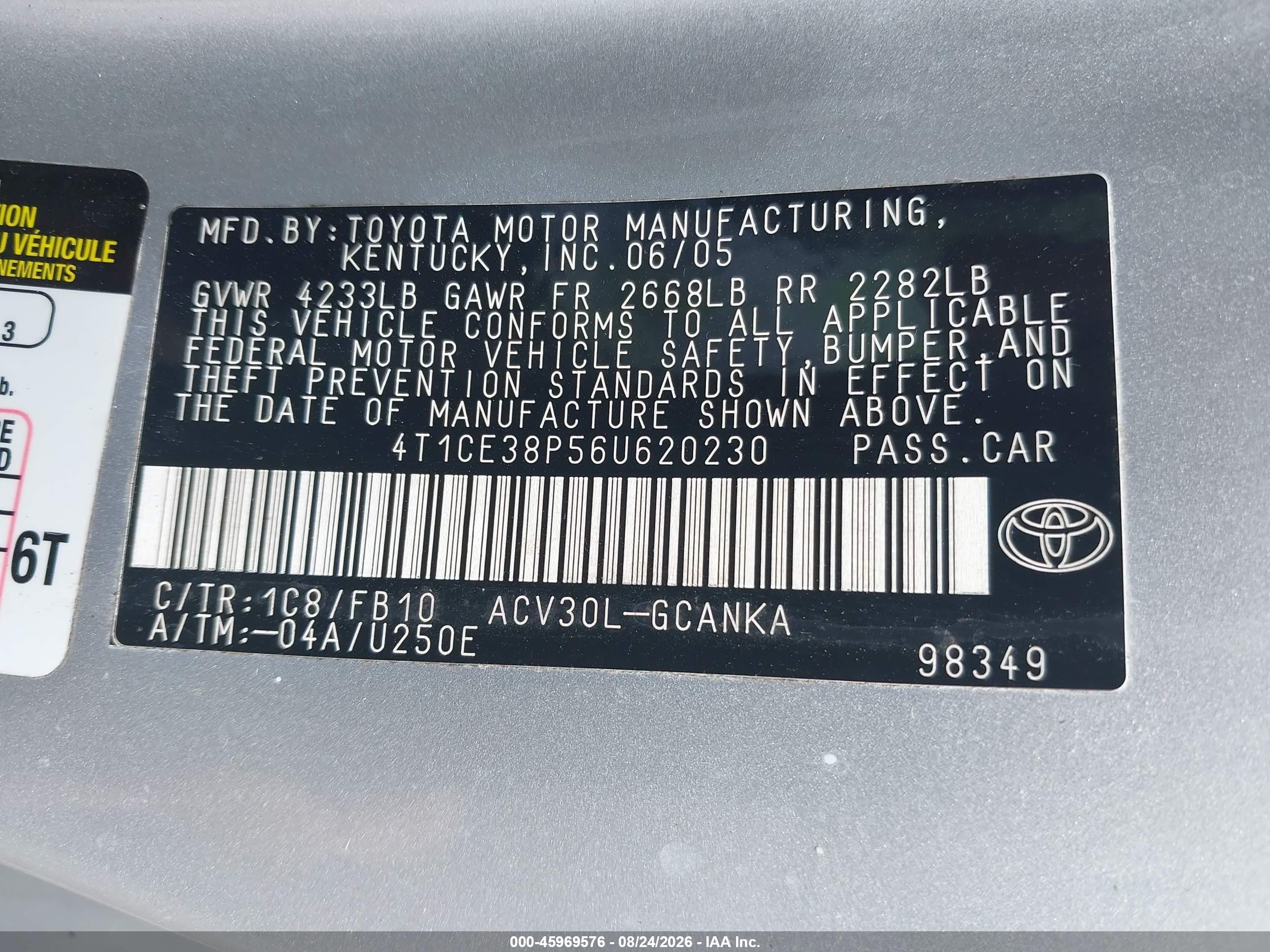 2006 Toyota Camry Solara Se Серебряный vin: 4T1CE38P56U620230