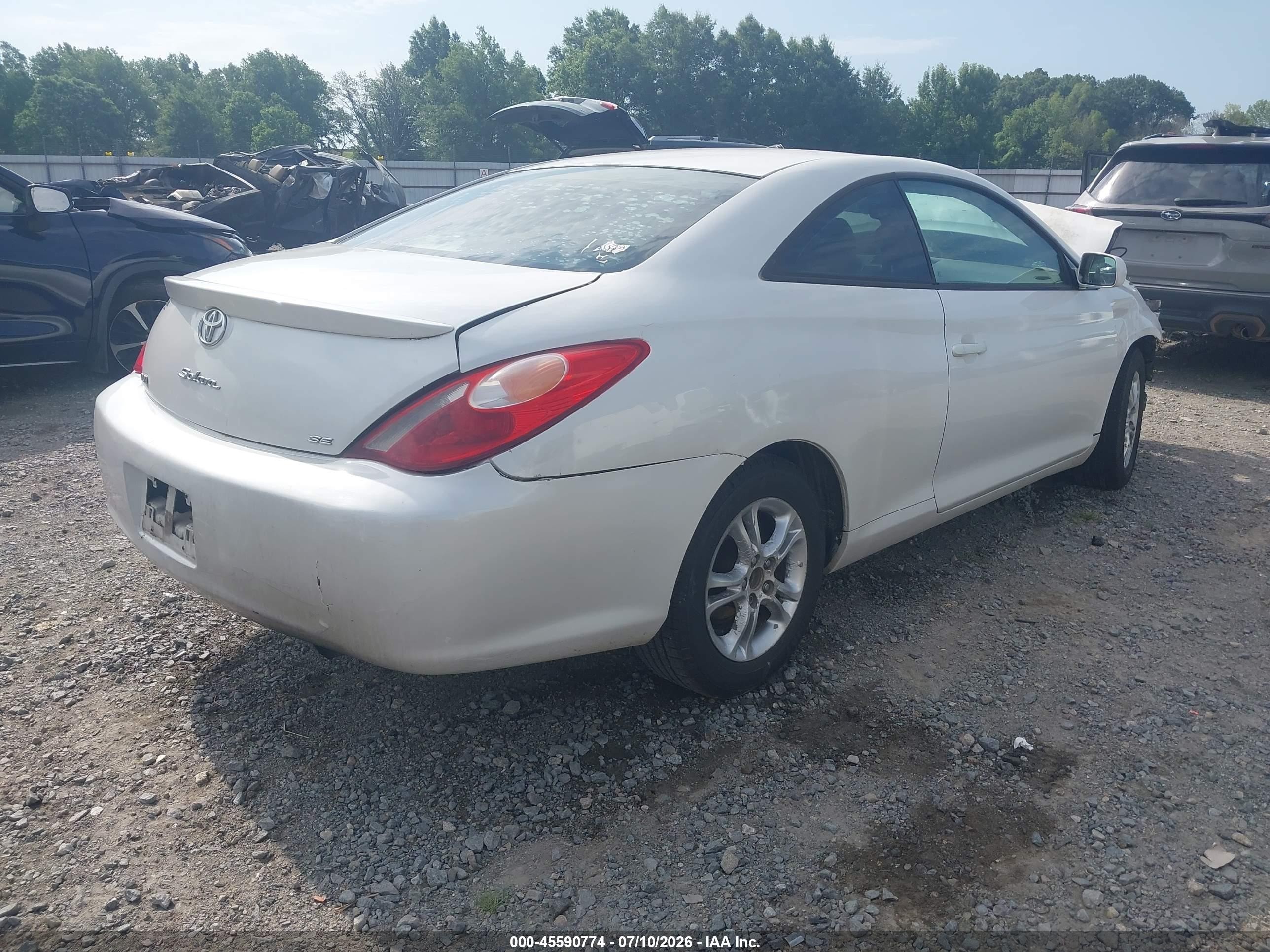 2005 Toyota Camry Solara Se White vin: 4T1CE38P65U963773