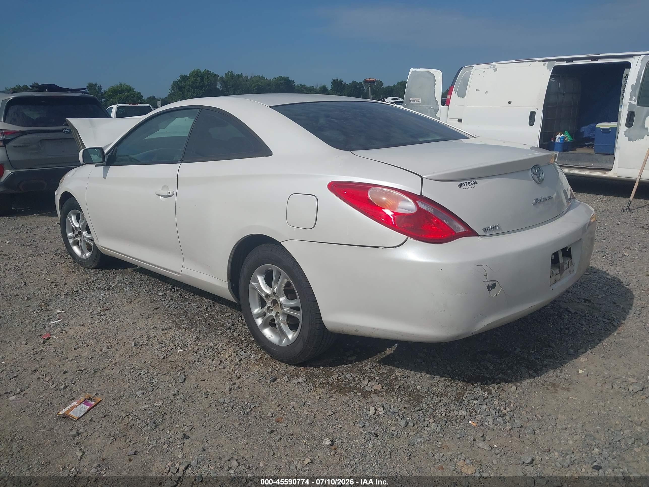 2005 Toyota Camry Solara Se White vin: 4T1CE38P65U963773