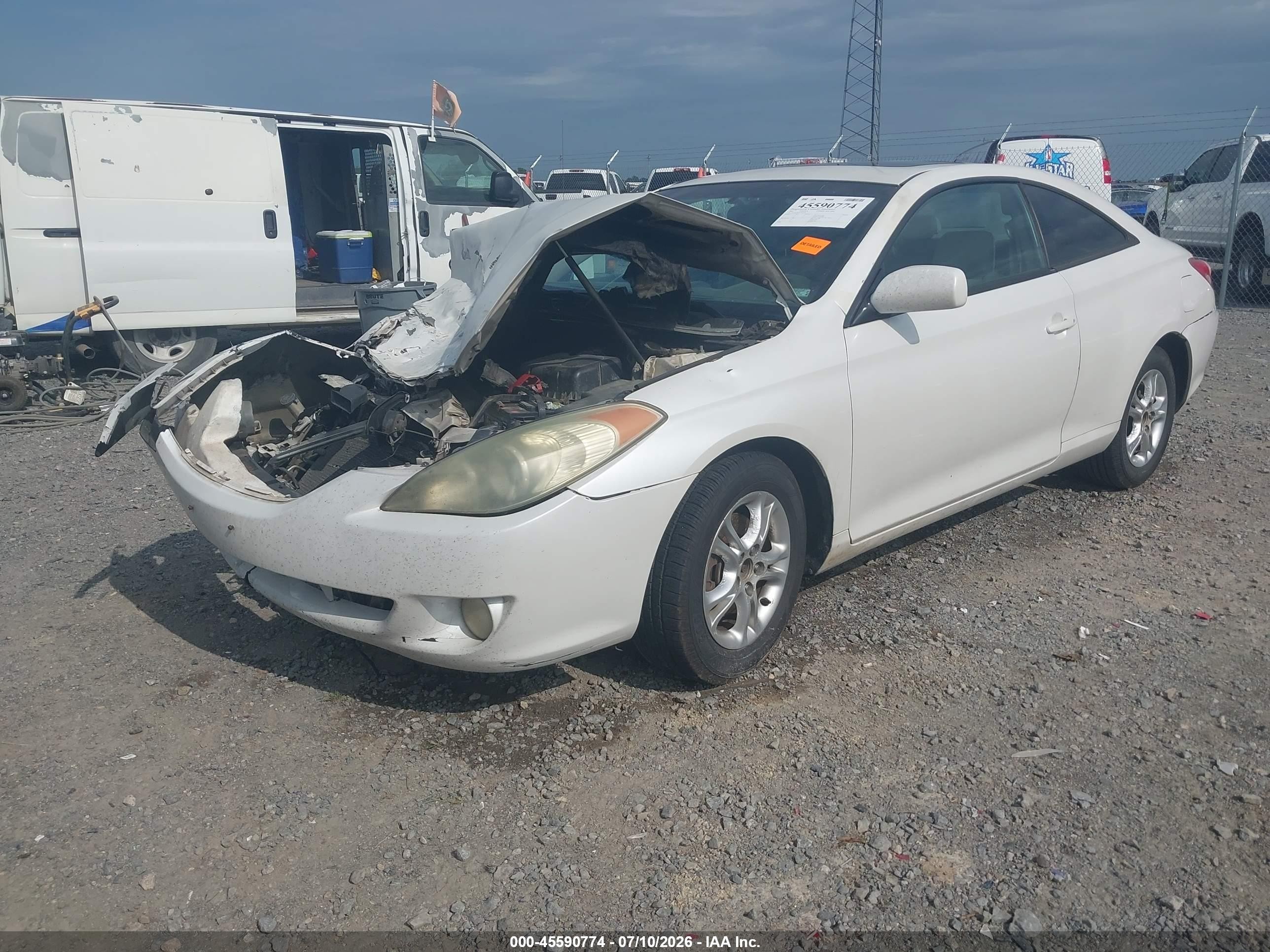 2005 Toyota Camry Solara Se White vin: 4T1CE38P65U963773