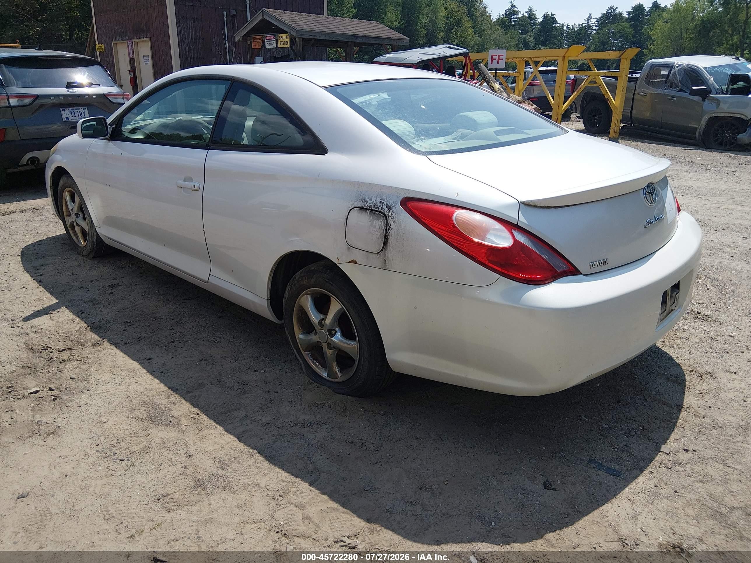 2005 Toyota Camry Solara Se White vin: 4T1CE38P85U954282
