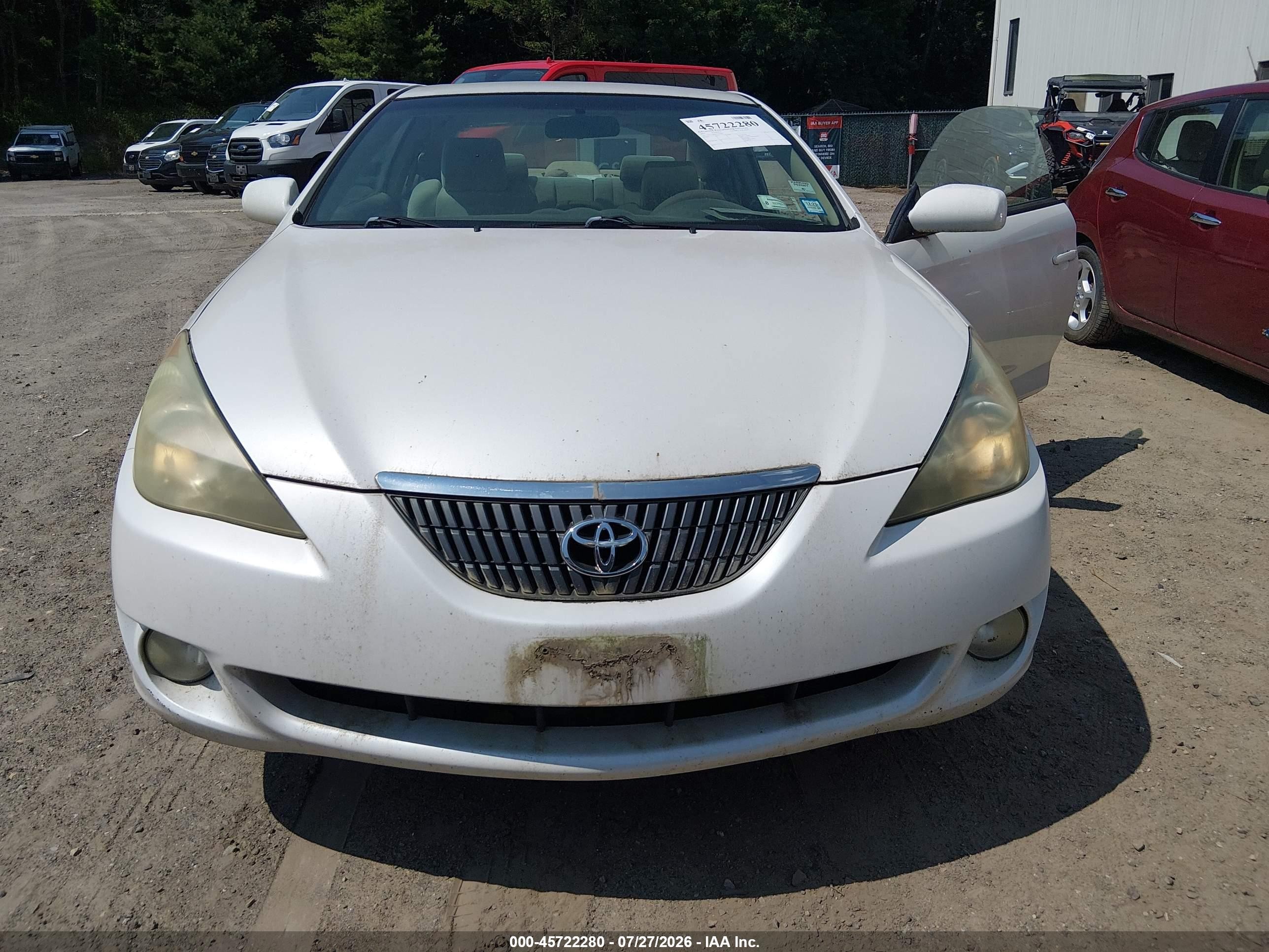 2005 Toyota Camry Solara Se White vin: 4T1CE38P85U954282