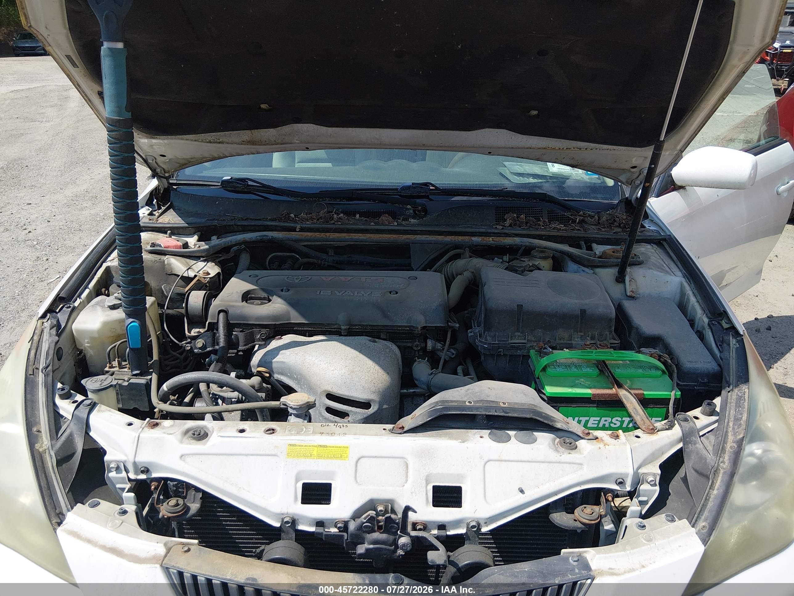 2005 Toyota Camry Solara Se White vin: 4T1CE38P85U954282