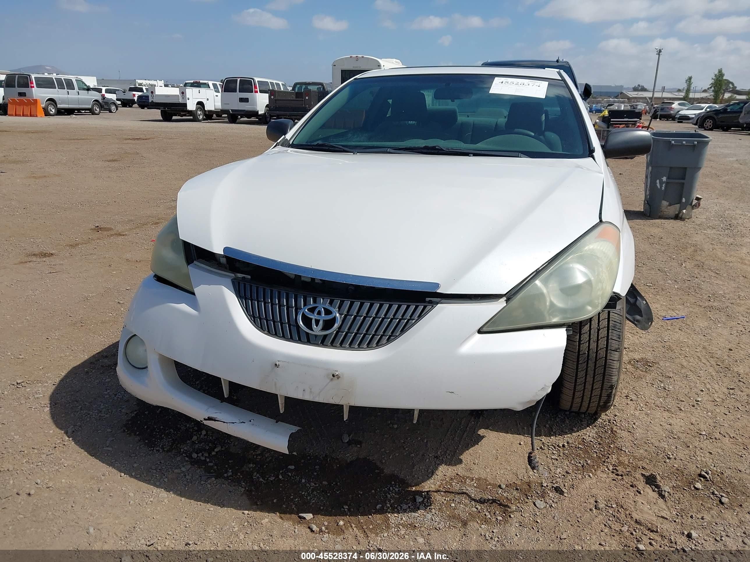 2005 Toyota Camry Solara Se White vin: 4T1CE38P95U981068