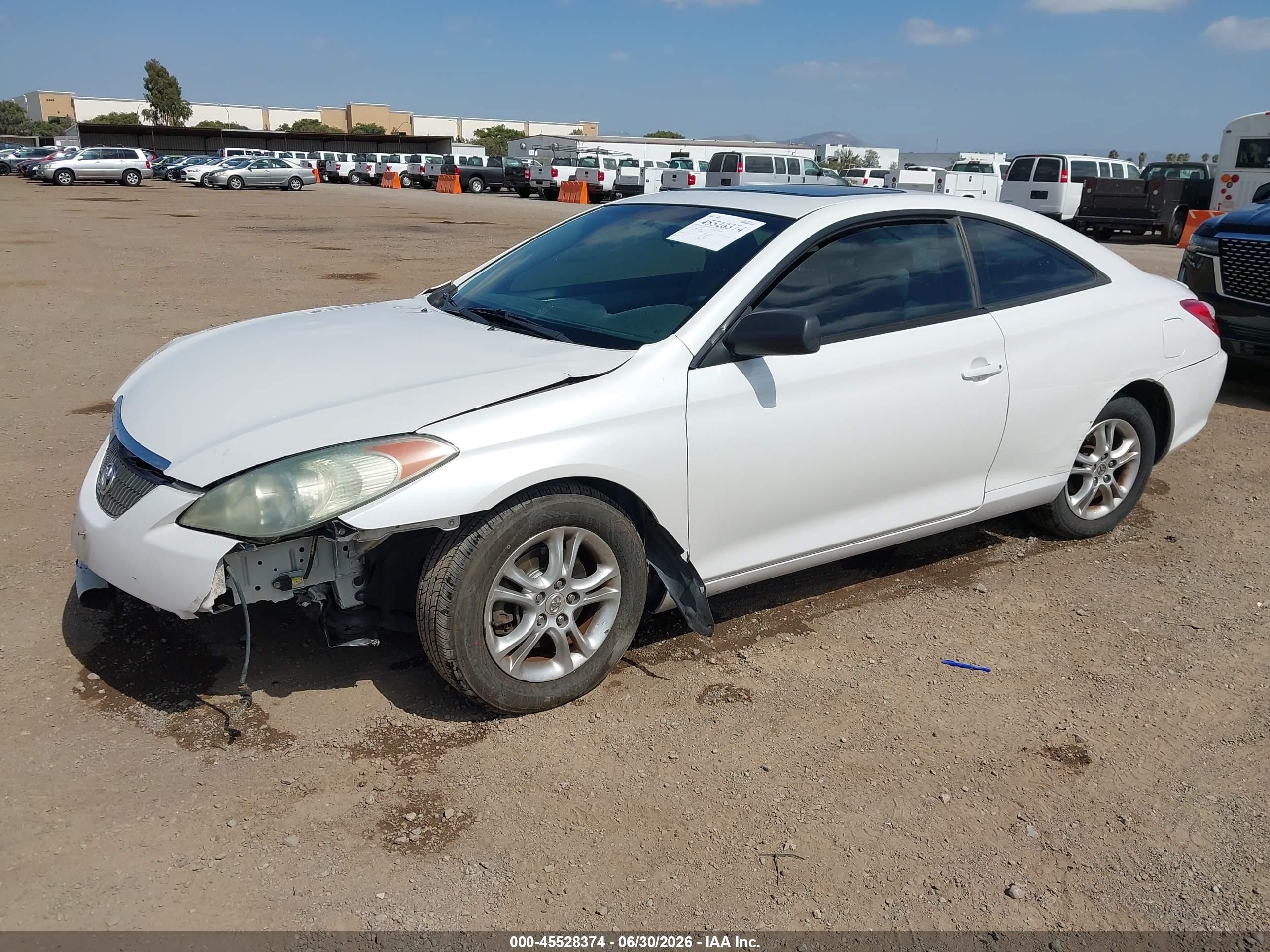 2005 Toyota Camry Solara Se White vin: 4T1CE38P95U981068