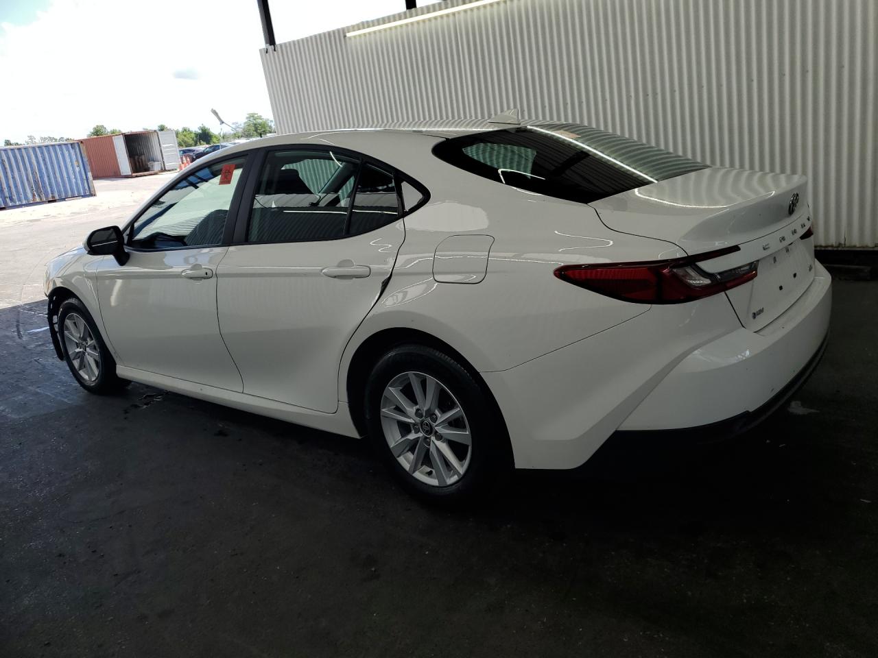 2025 Toyota Camry Le White vin: 4T1DAACK0SU026624 Damage: Left Rear Door, Dent(S) W/ Paint Dmg, 5 To 6 Inches