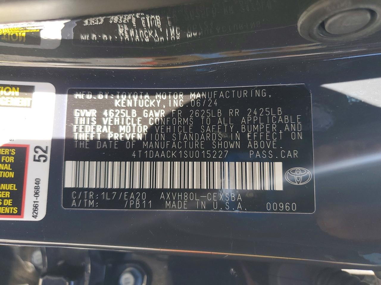2025 Toyota Camry Se Gray vin: 4T1DAACK1SU015227