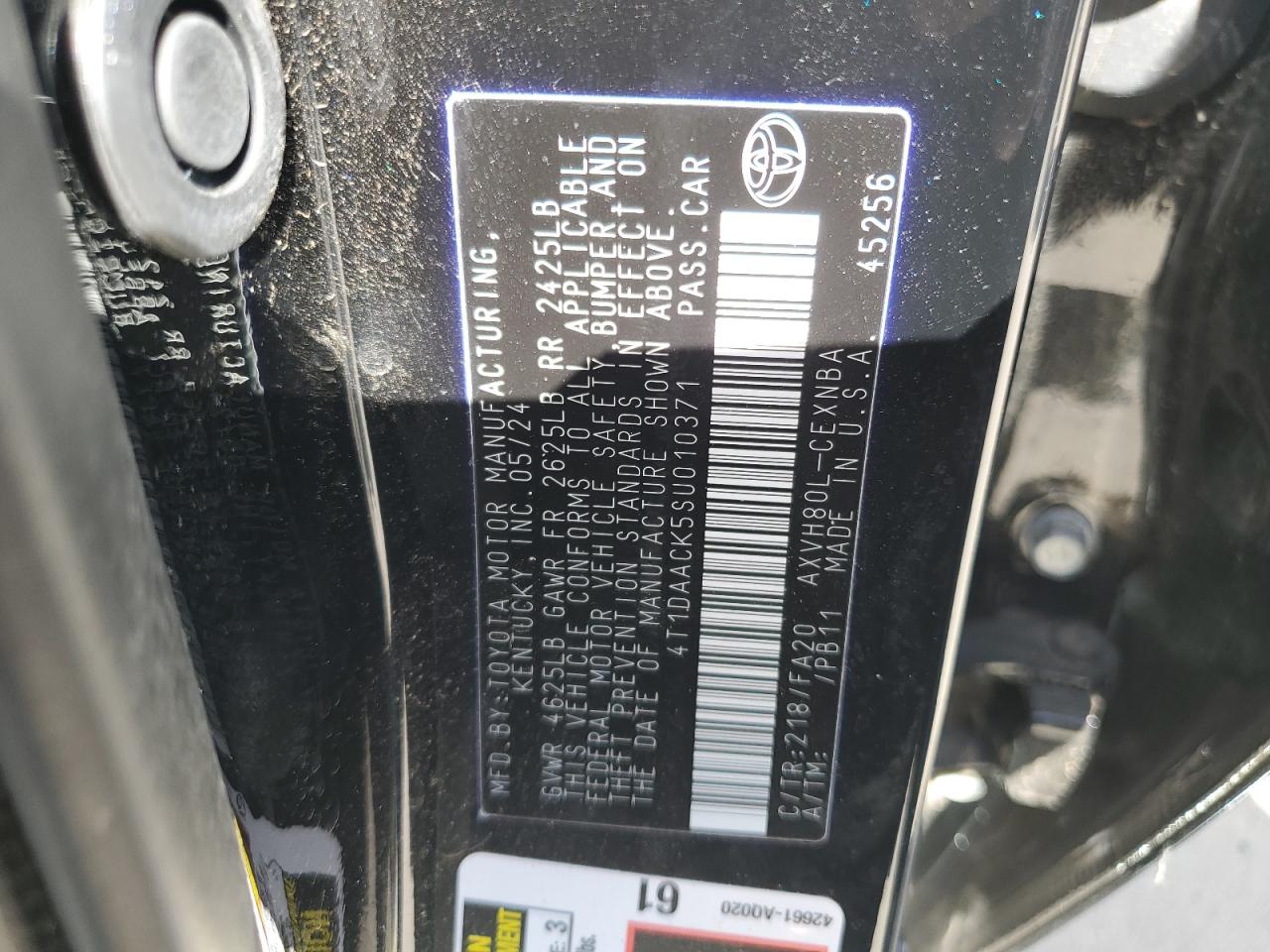 2025 Toyota Camry Xse Black vin: 4T1DAACK5SU010371
