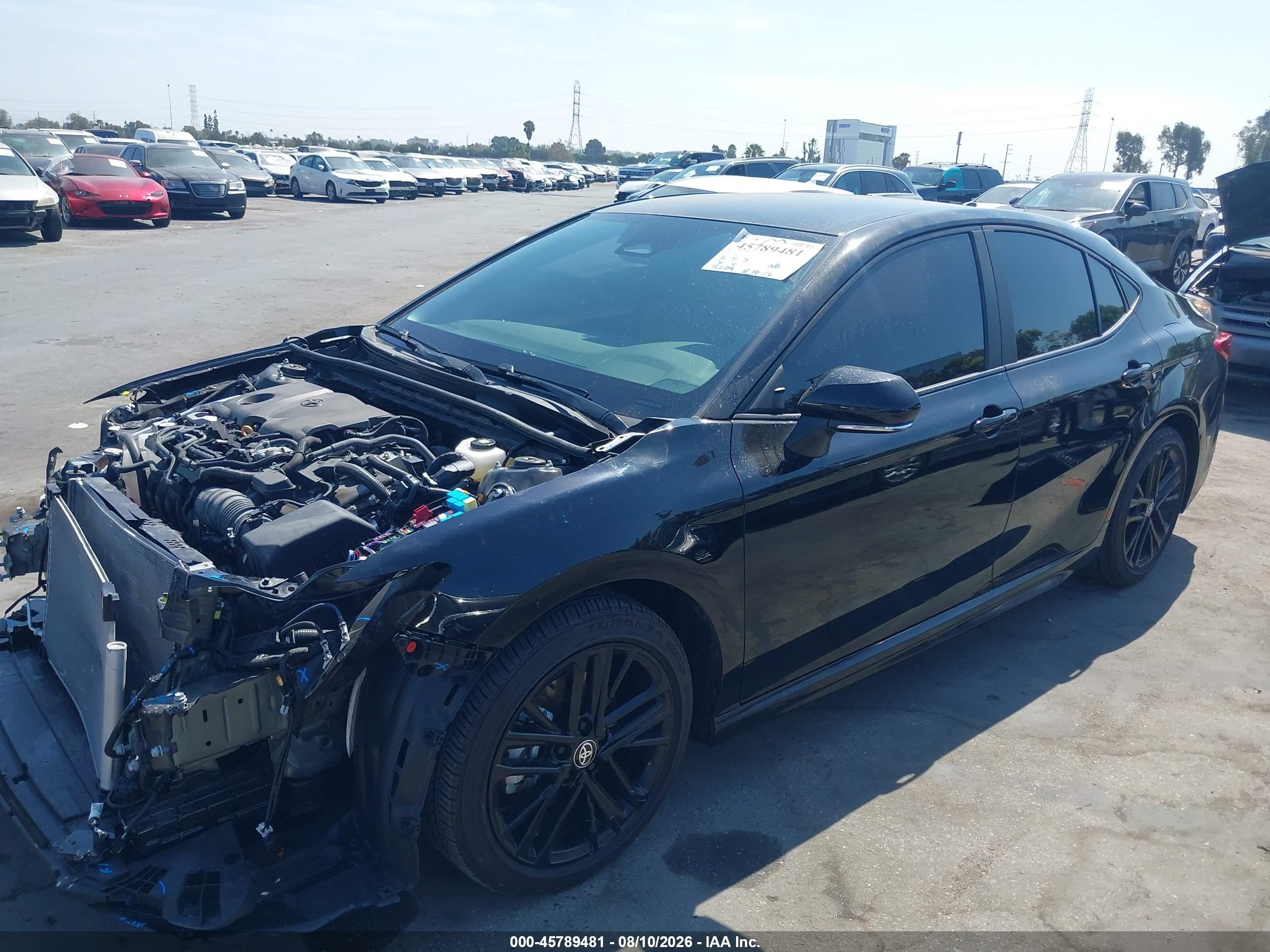2025 Toyota Camry Se Black vin: 4T1DAACK5SU037246