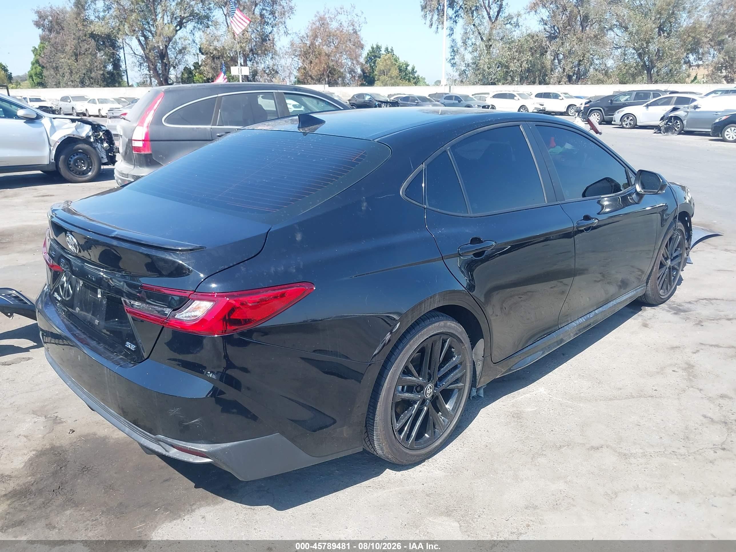 2025 Toyota Camry Se Black vin: 4T1DAACK5SU037246