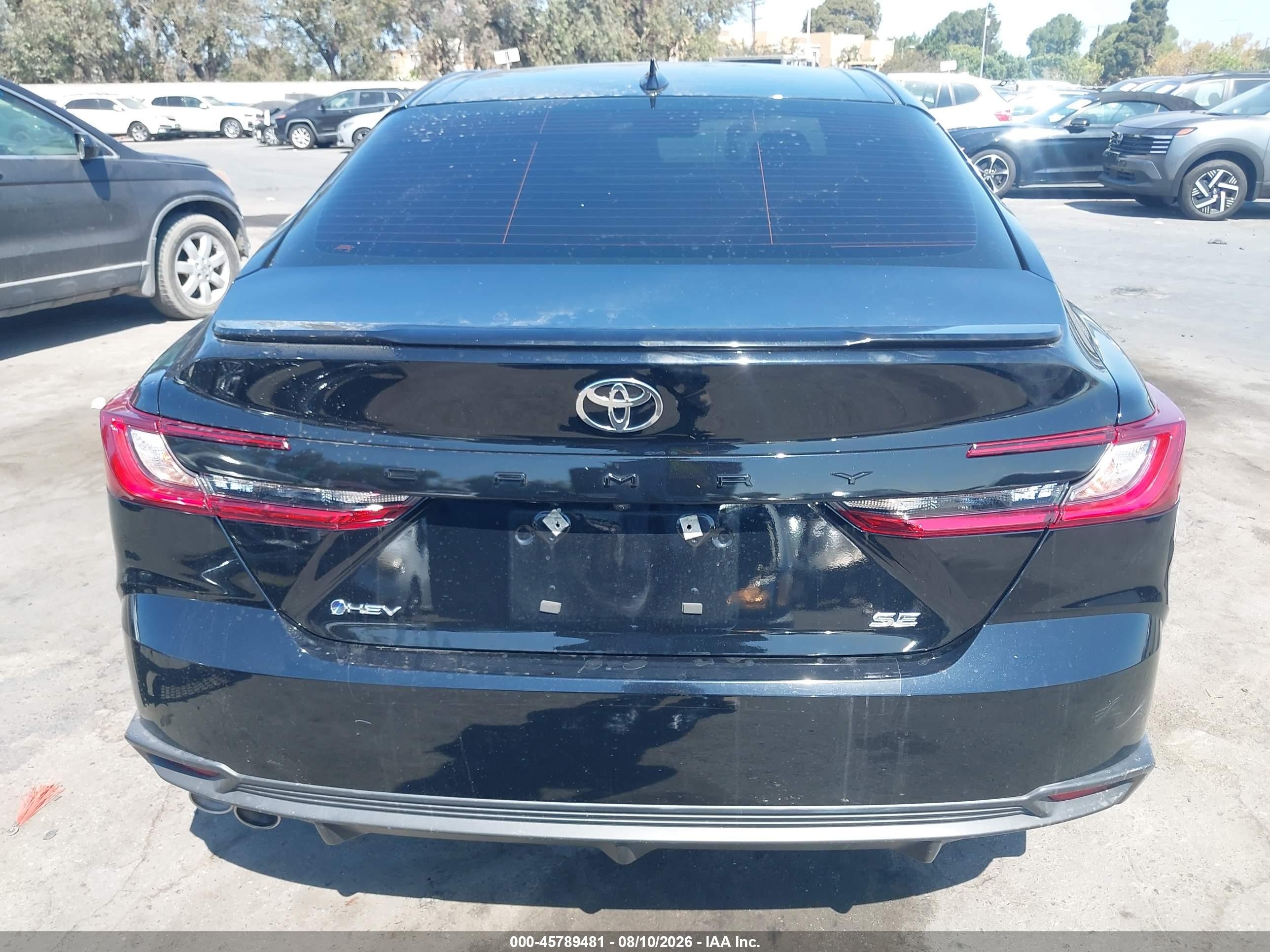 2025 Toyota Camry Se Black vin: 4T1DAACK5SU037246