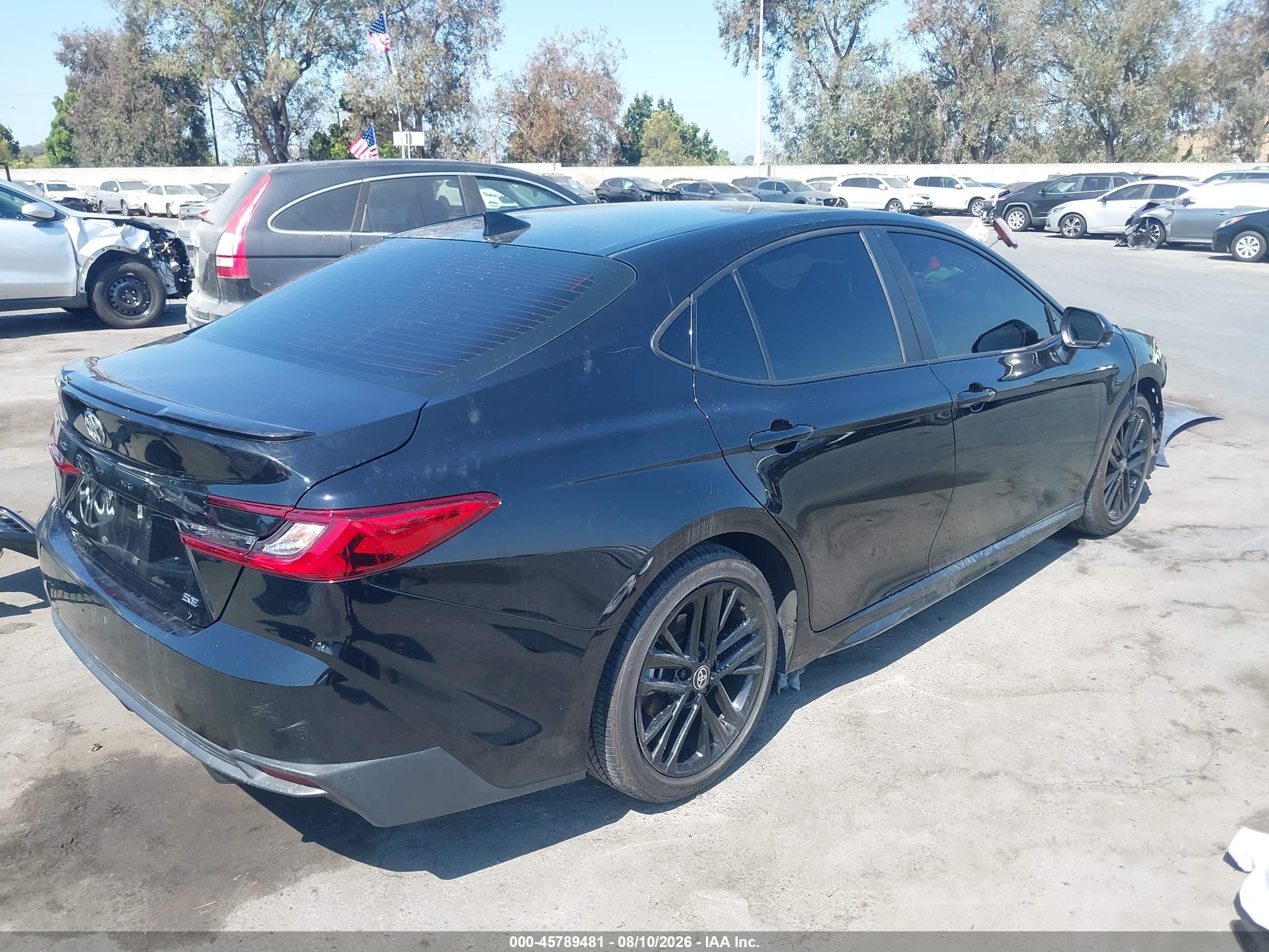 2025 Toyota Camry Se Black vin: 4T1DAACK5SU037246