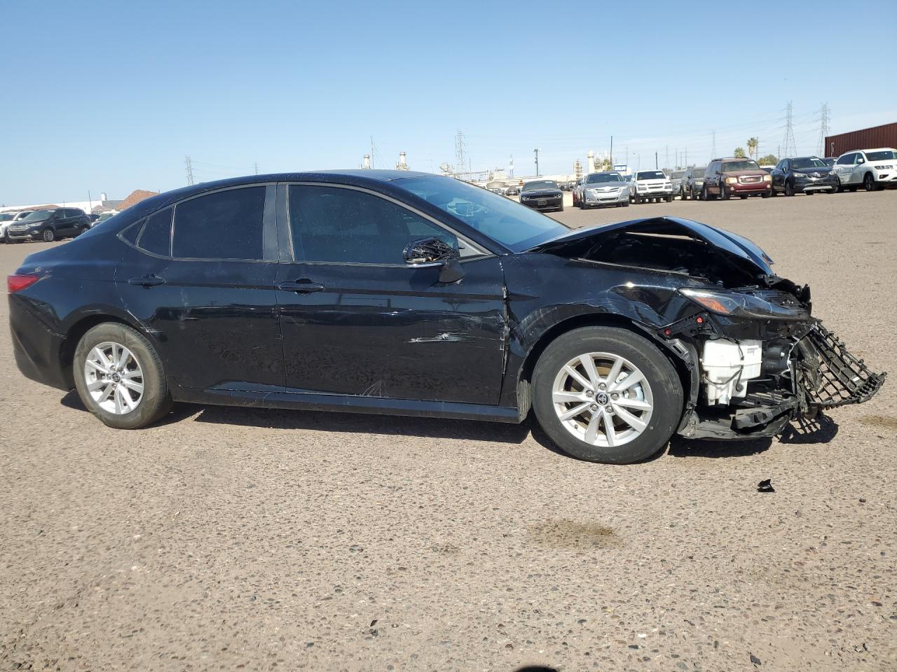 2025 Toyota Camry Le Black vin: 4T1DAACK5SU612008 Damage: Right Front Door, Dent(S) W/ Paint Dmg, > 12 Inches