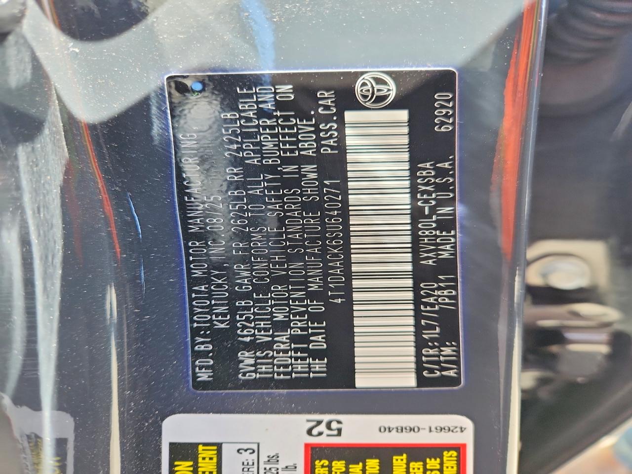 2025 Toyota Camry Se Gray vin: 4T1DAACK6SU640271