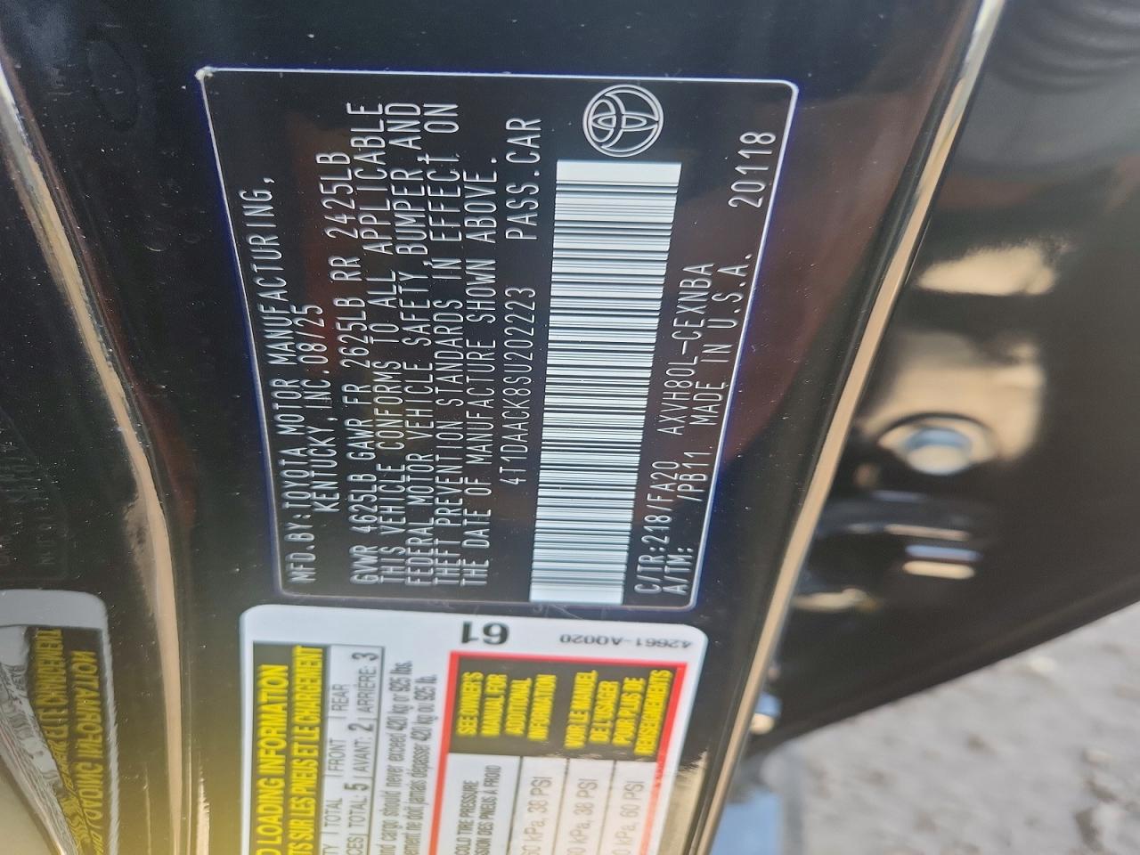 2025 Toyota Camry Xse Black vin: 4T1DAACK8SU202223