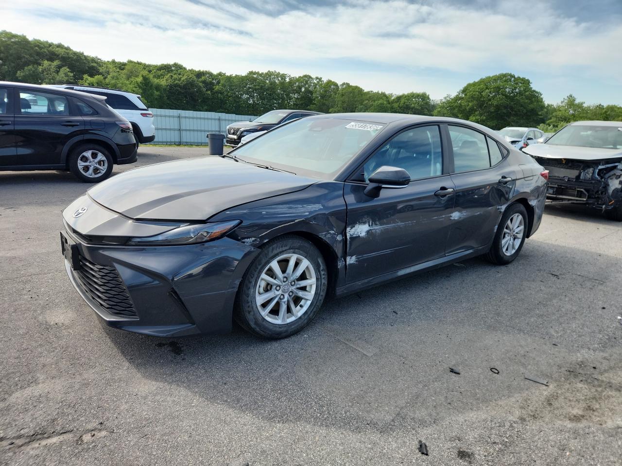 2025 Toyota Camry Le Gray vin: 4T1DAACK9SU144767 Damage: Left Head Lamp, Broken, Replacement Required