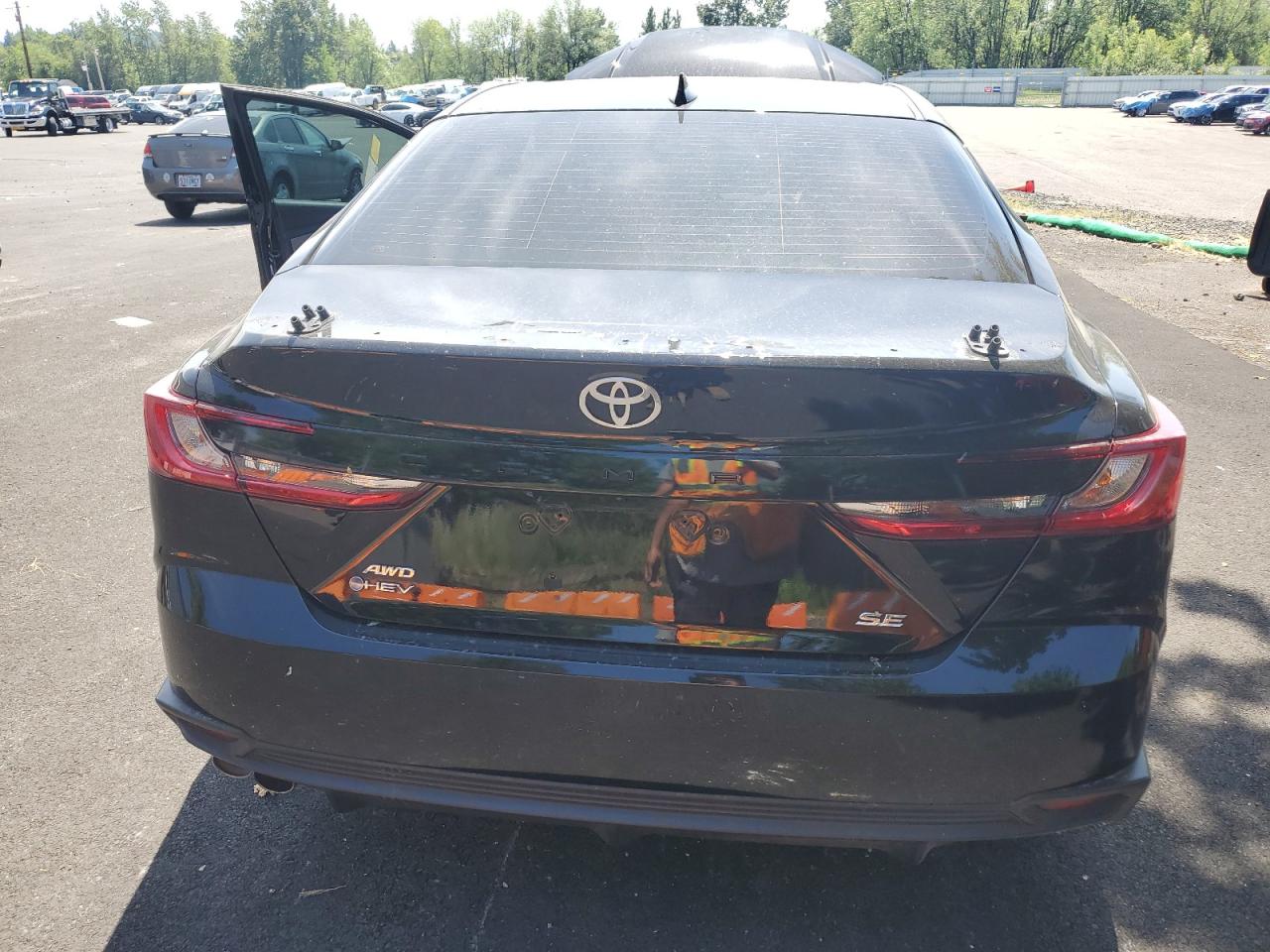 2025 Toyota Camry Se Black vin: 4T1DBADK0SU027669 Damage: Spoiler, Missing, Replacement Required