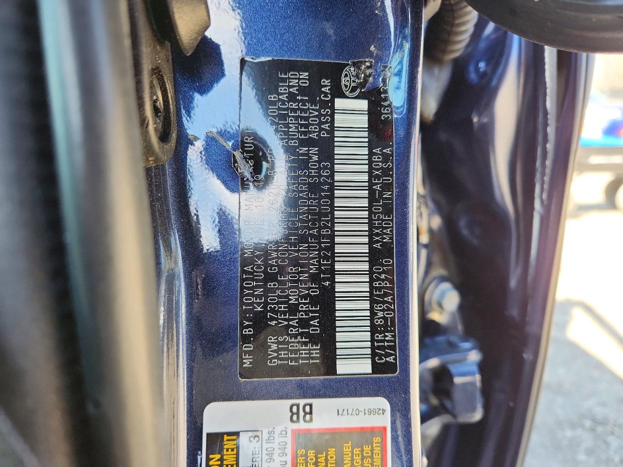 2020 Toyota Avalon Hybrid Xse Синий vin: 4T1E21FB2LU014263