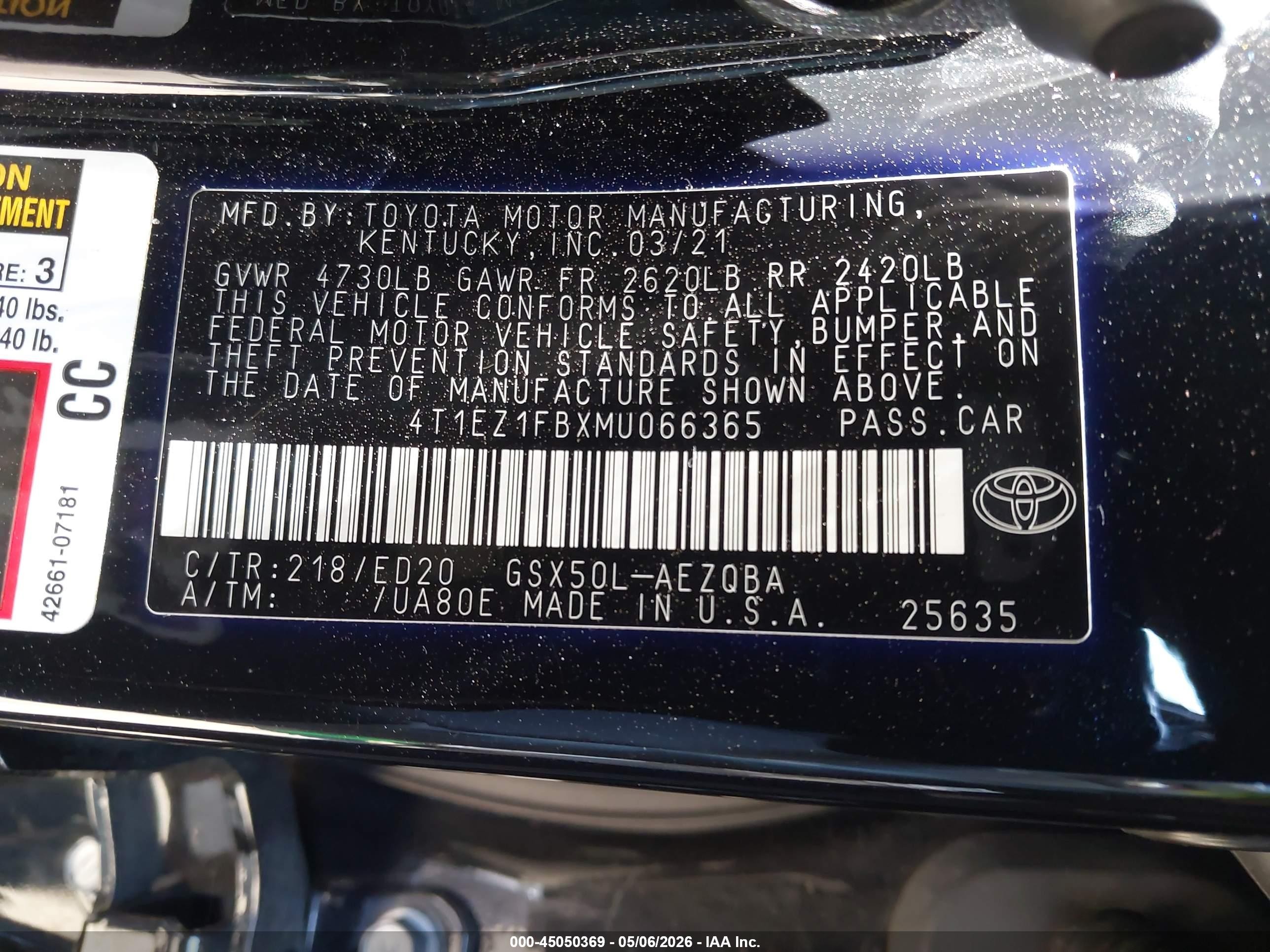 2021 Toyota Avalon Xse Nightshade Черный vin: 4T1EZ1FBXMU066365