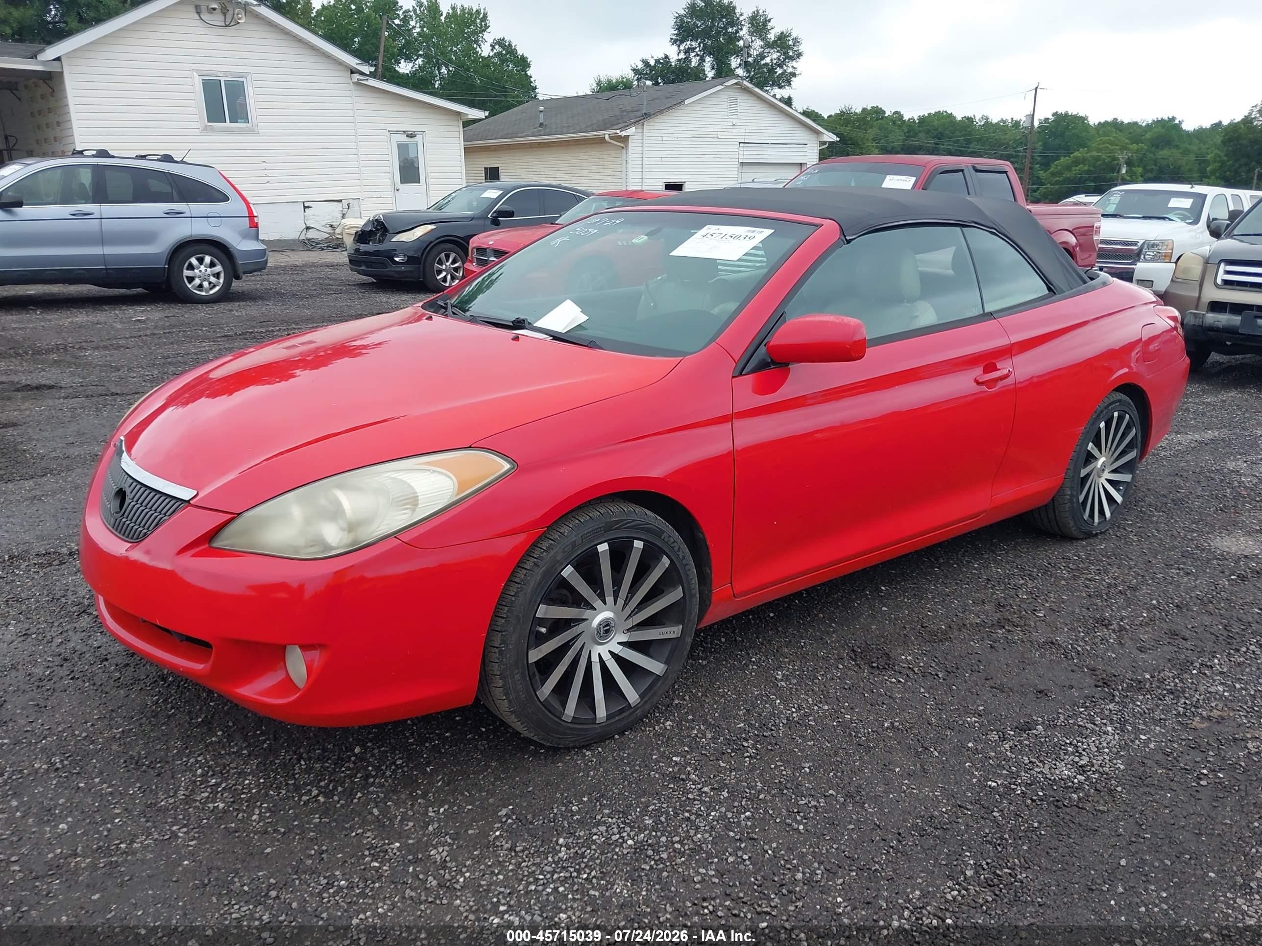 2005 Toyota Camry Solara Sle Red vin: 4T1FA38P05U046479
