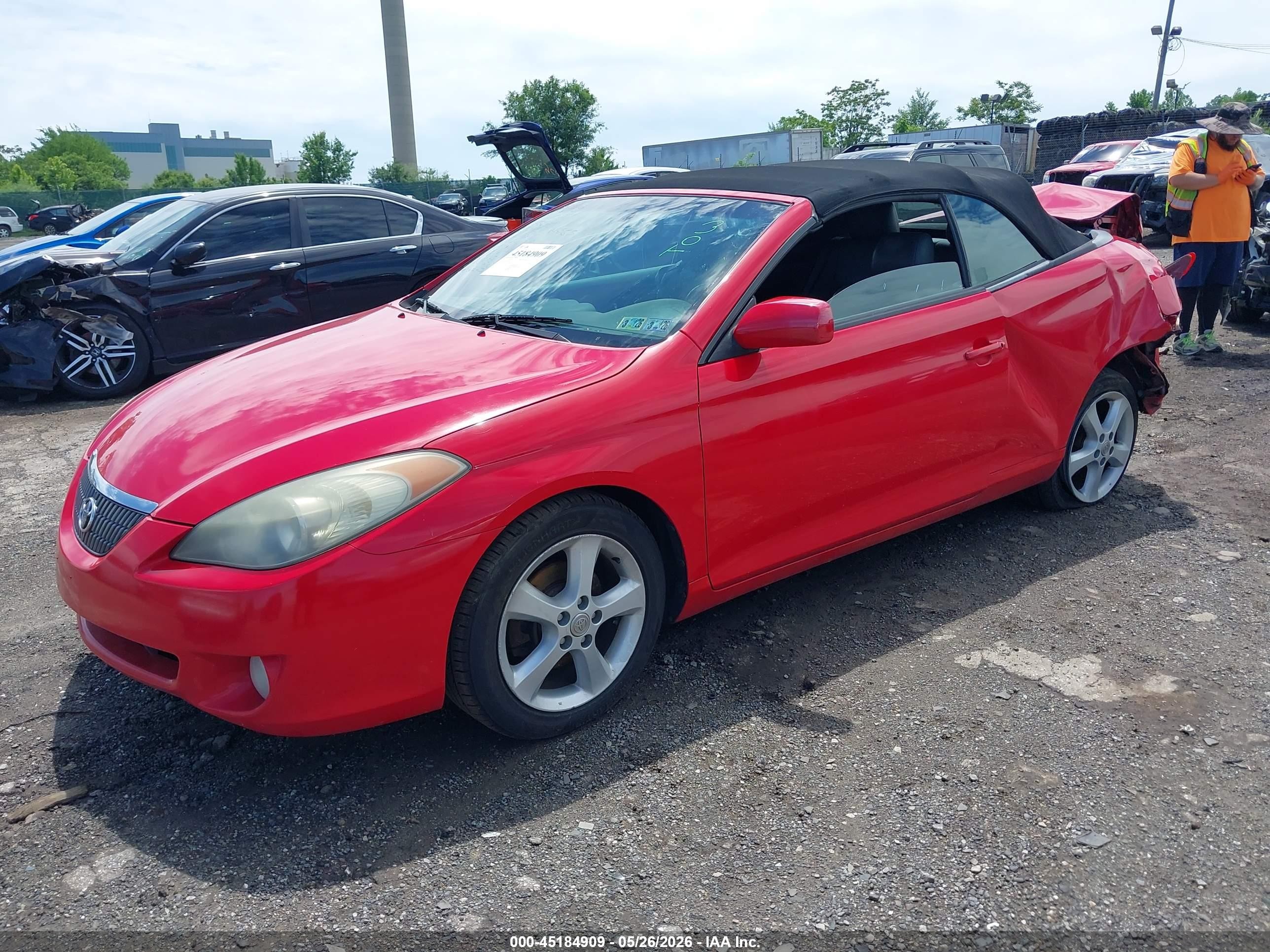 2005 Toyota Camry Solara Sle Red vin: 4T1FA38P05U047907