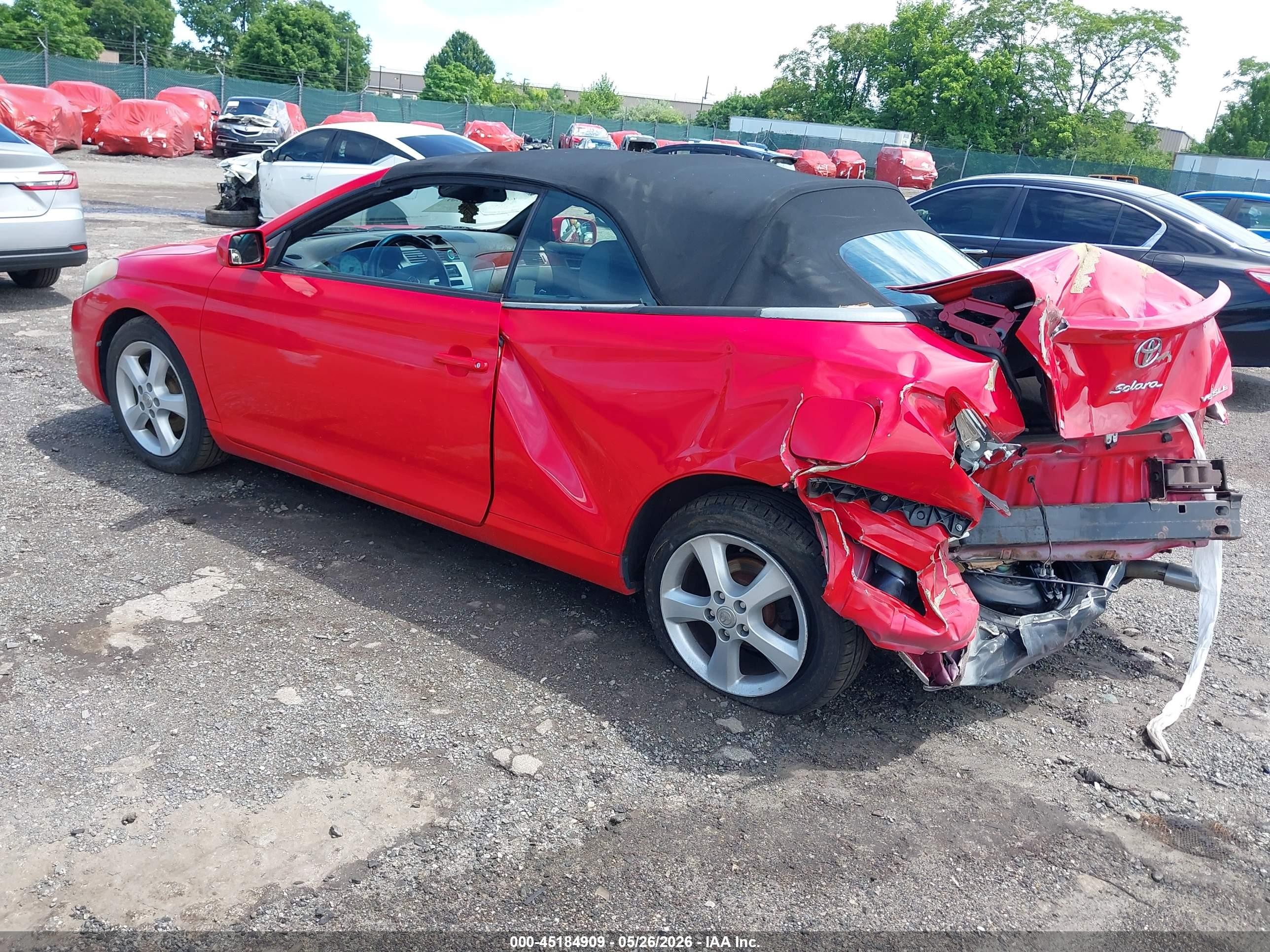 2005 Toyota Camry Solara Sle Red vin: 4T1FA38P05U047907