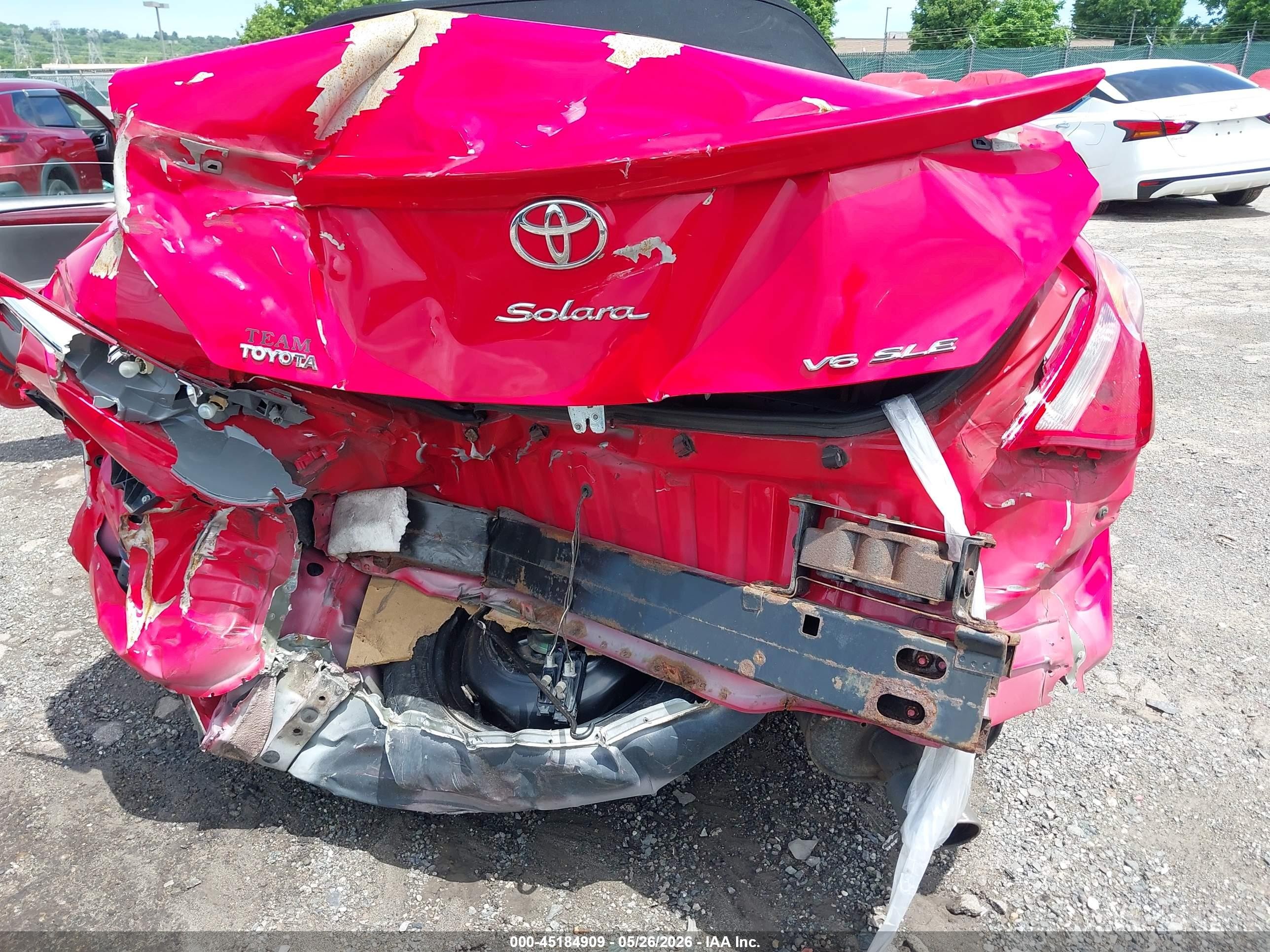 2005 Toyota Camry Solara Sle Red vin: 4T1FA38P05U047907
