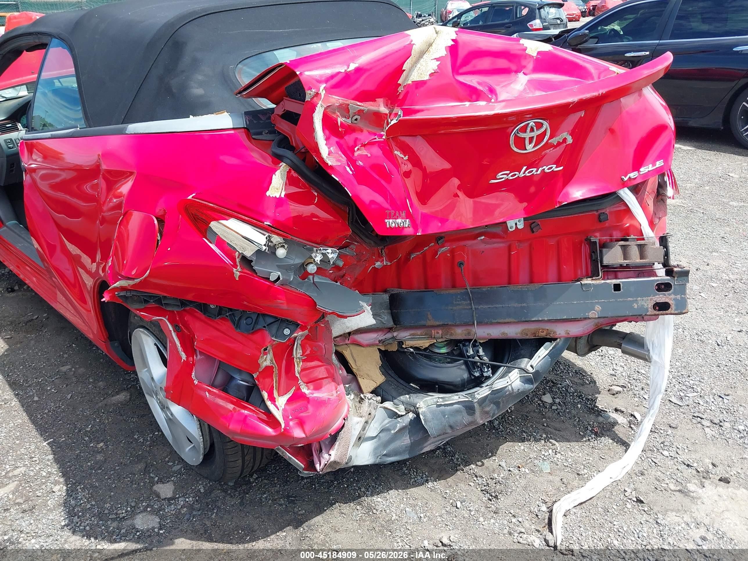 2005 Toyota Camry Solara Sle Red vin: 4T1FA38P05U047907