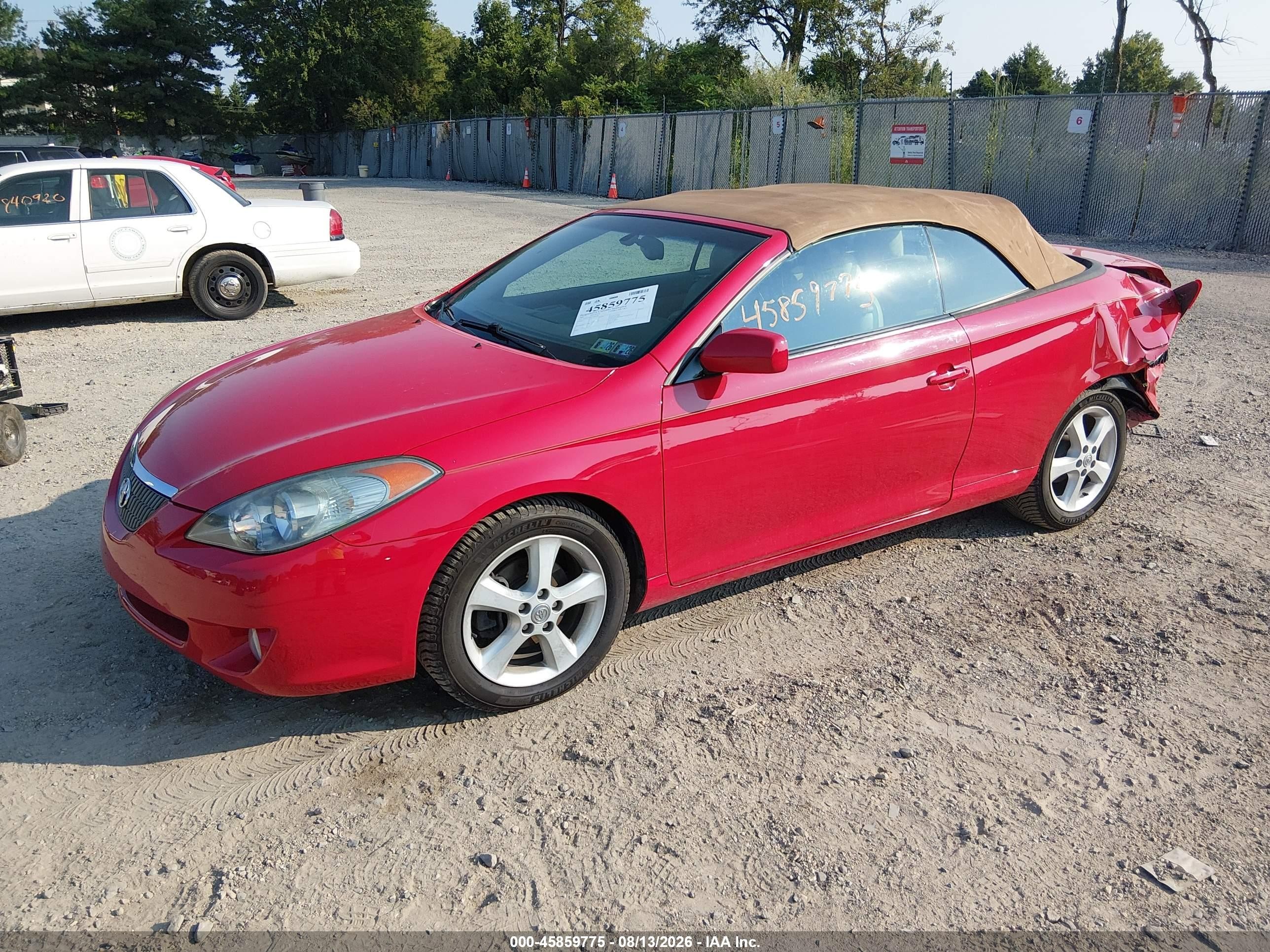 2005 Toyota Camry Solara Sle Red vin: 4T1FA38P05U062648