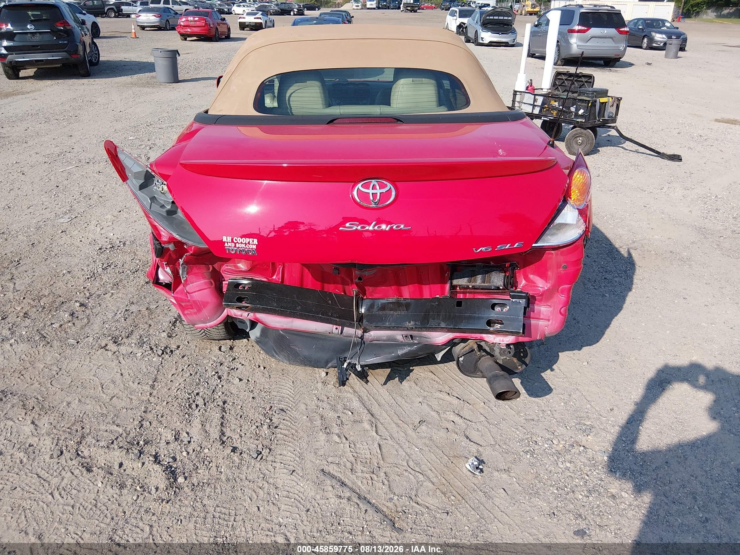 2005 Toyota Camry Solara Sle Red vin: 4T1FA38P05U062648