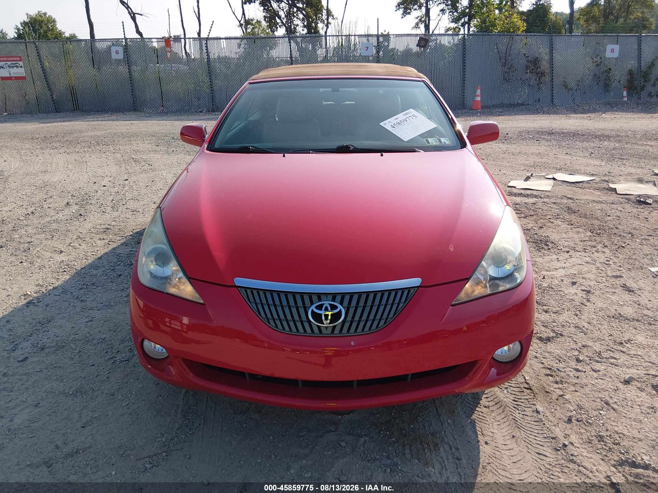 2005 Toyota Camry Solara Sle Red vin: 4T1FA38P05U062648