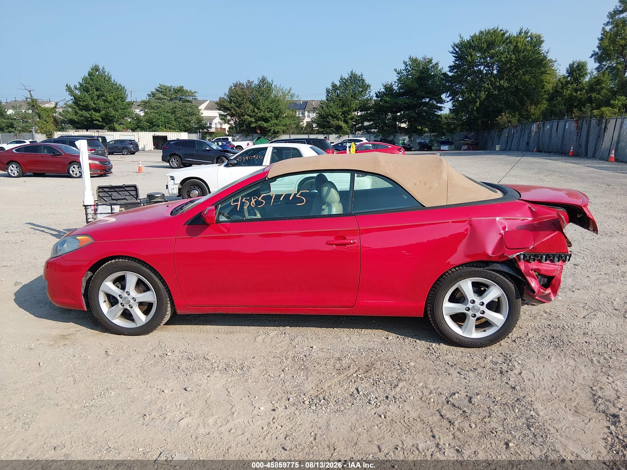 2005 Toyota Camry Solara Sle Red vin: 4T1FA38P05U062648