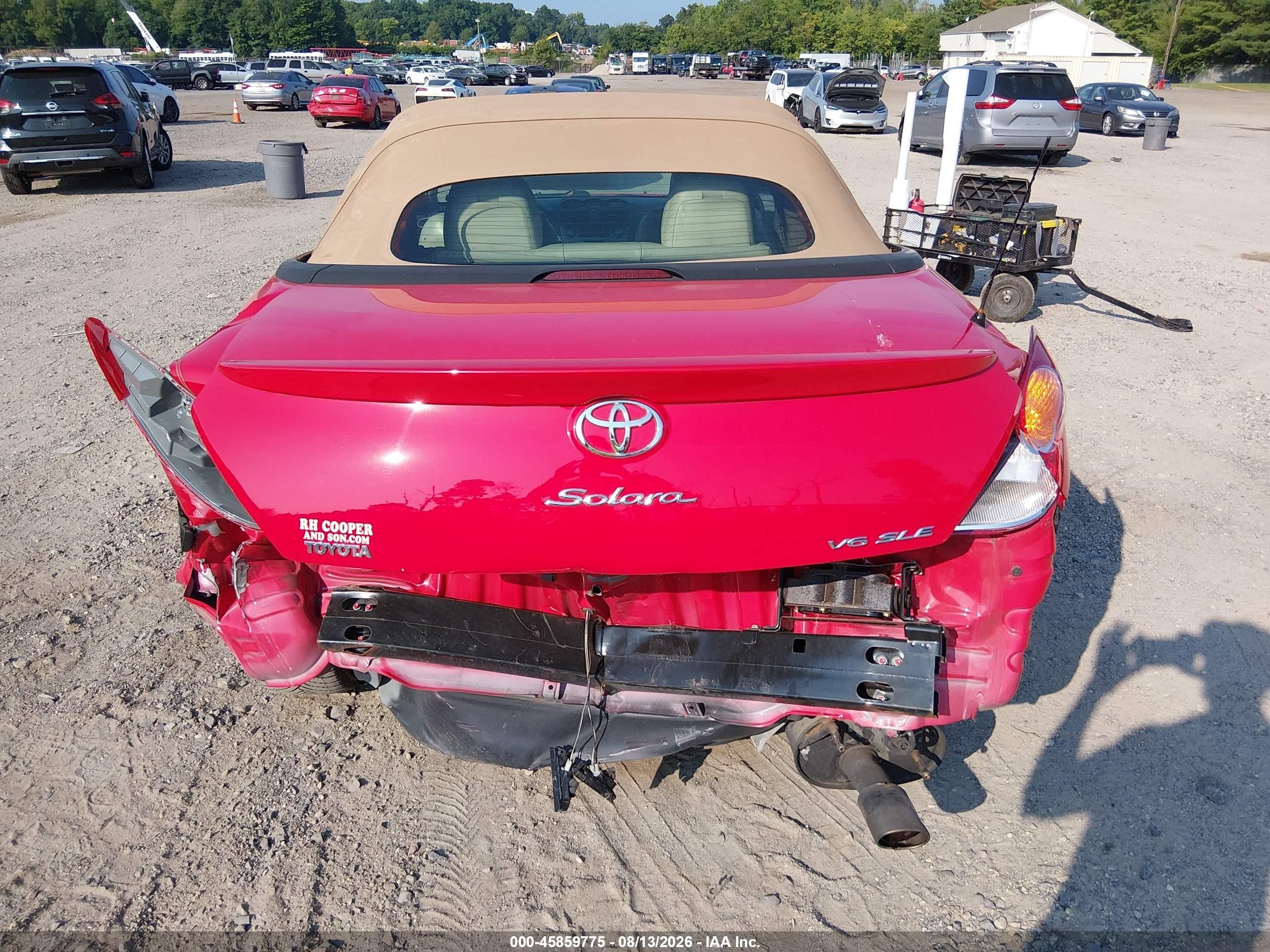 2005 Toyota Camry Solara Sle Red vin: 4T1FA38P05U062648