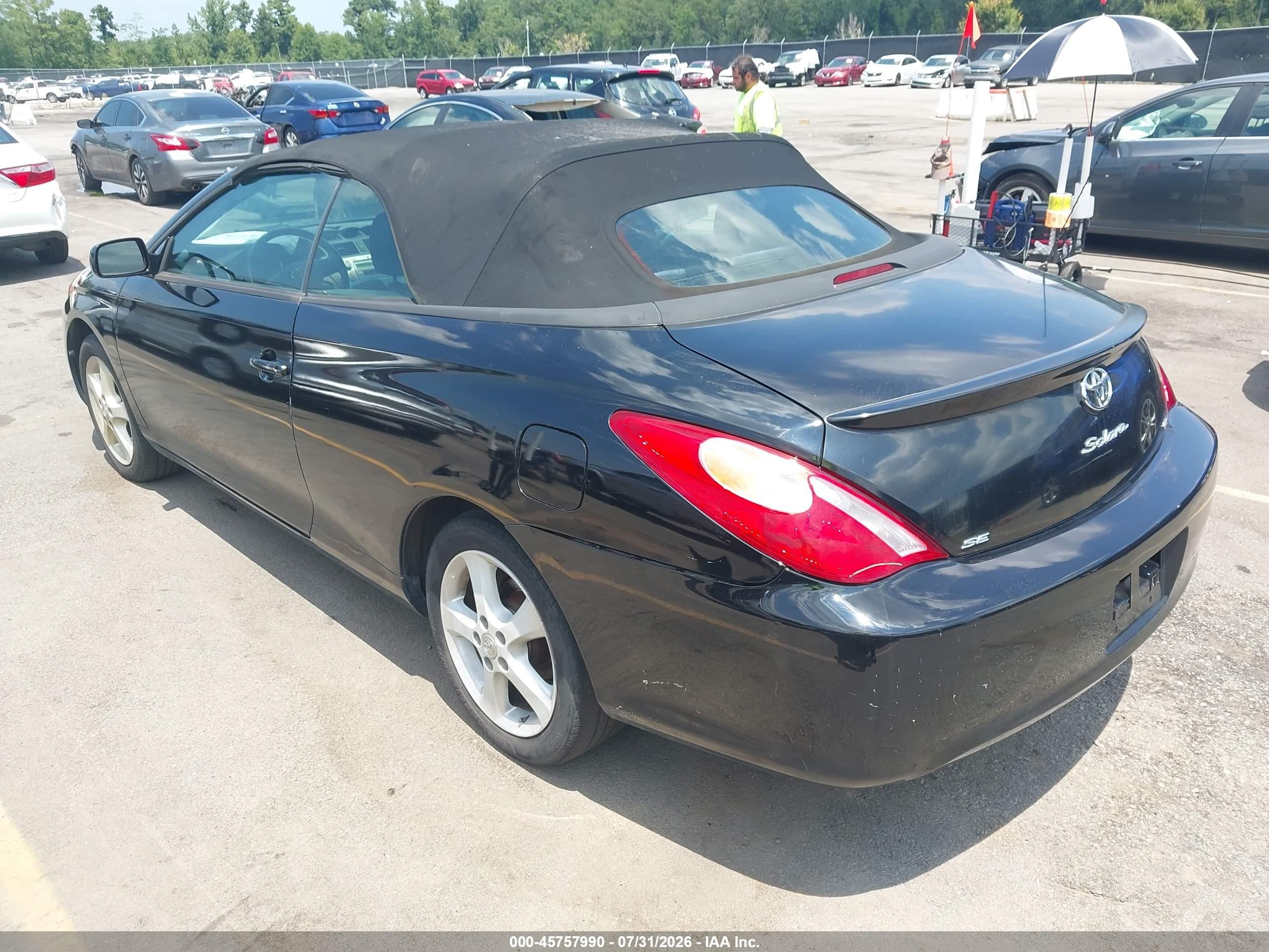 2006 Toyota Camry Solara Se Black vin: 4T1FA38P06U072503
