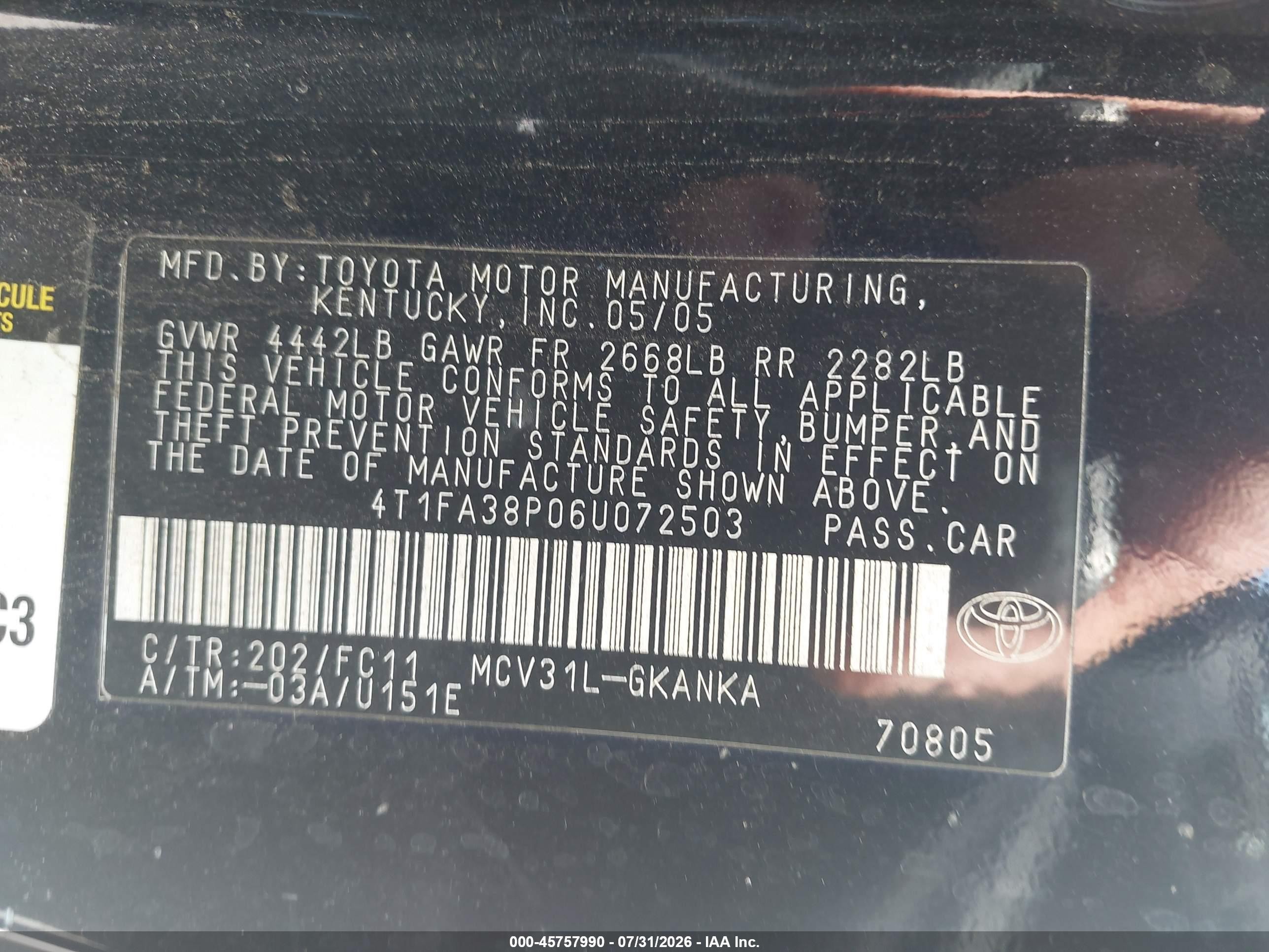 2006 Toyota Camry Solara Se Black vin: 4T1FA38P06U072503