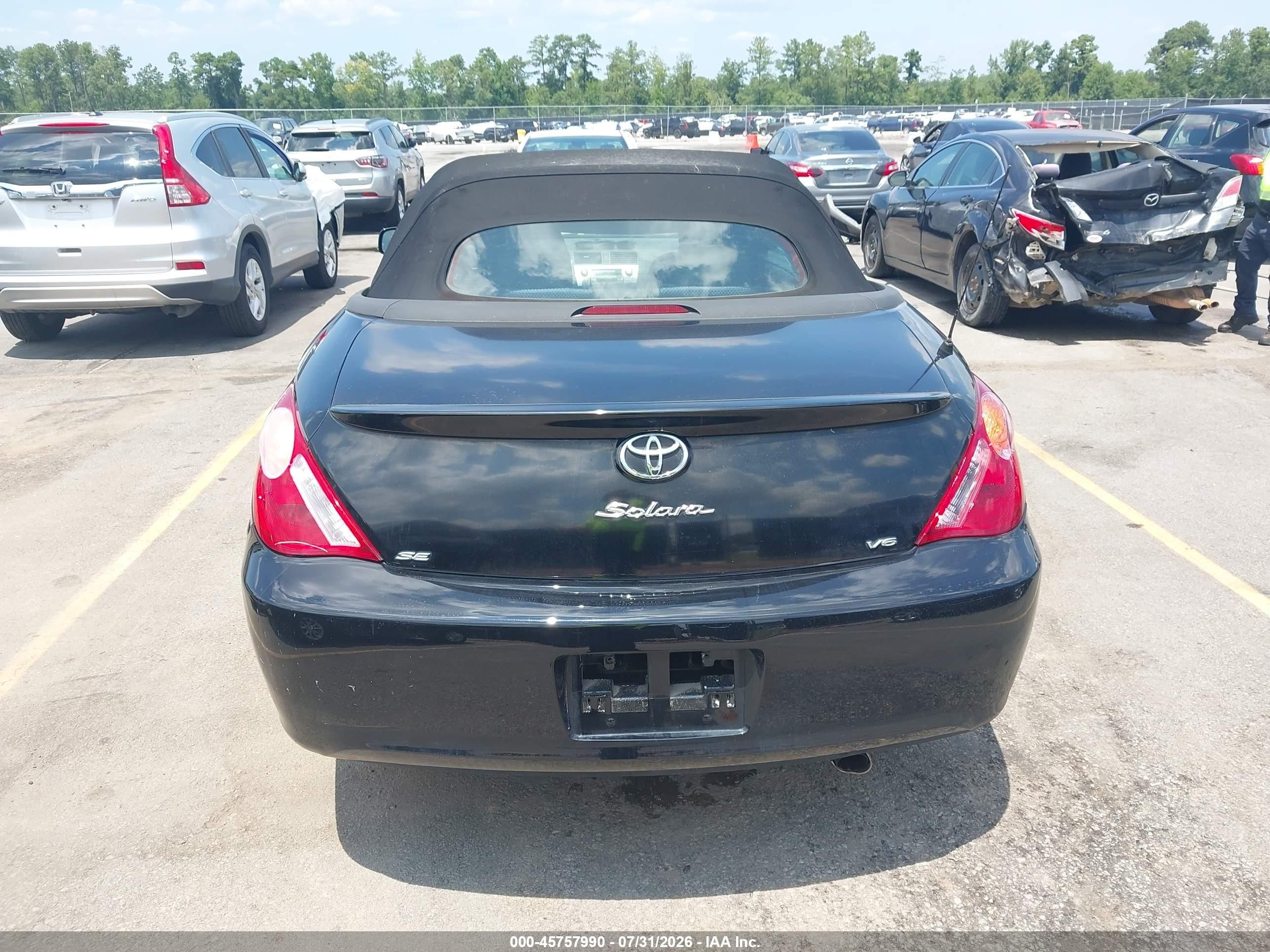 2006 Toyota Camry Solara Se Black vin: 4T1FA38P06U072503