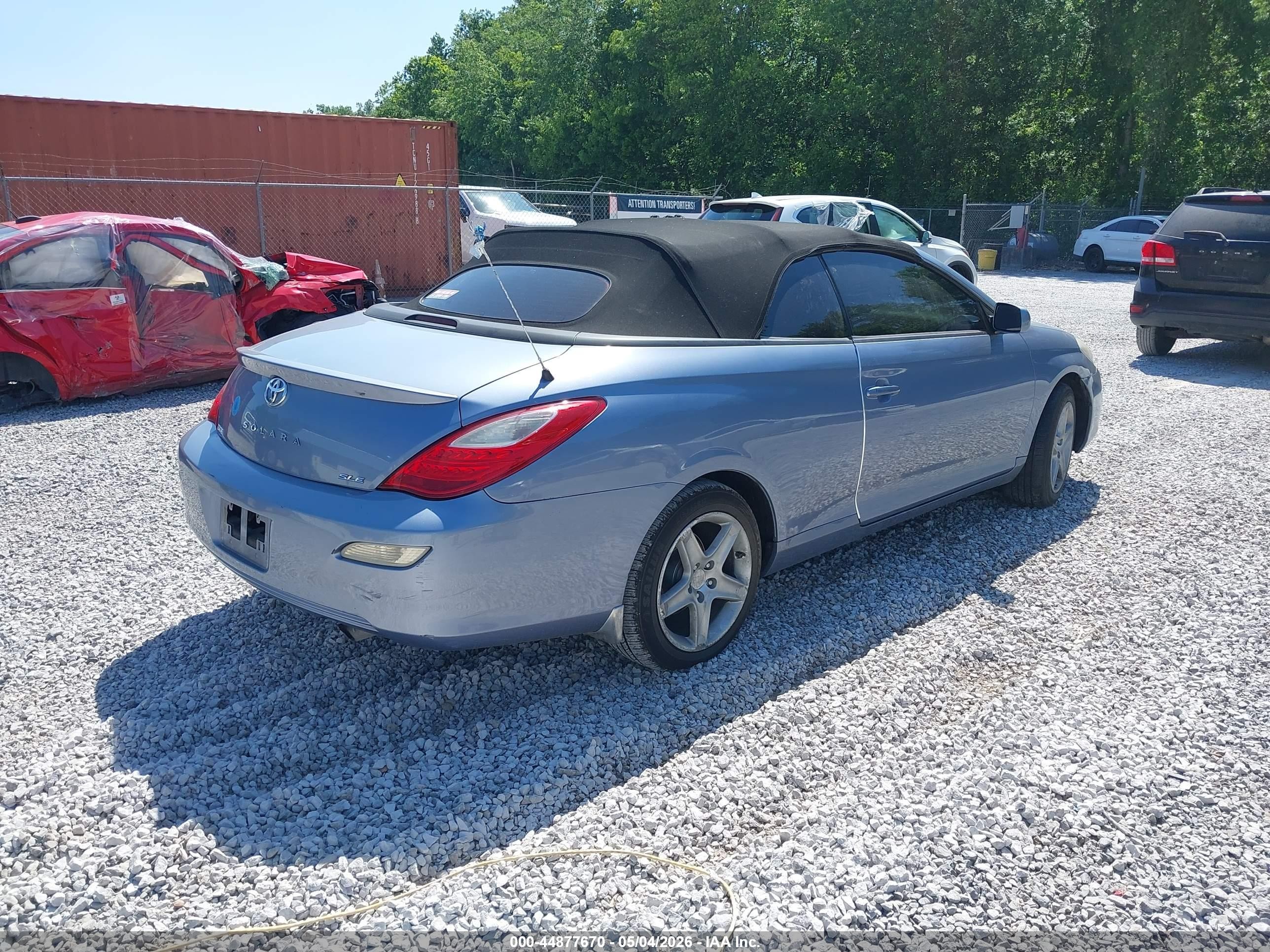 2007 Toyota Camry Solara Sle Blue vin: 4T1FA38P07U128778