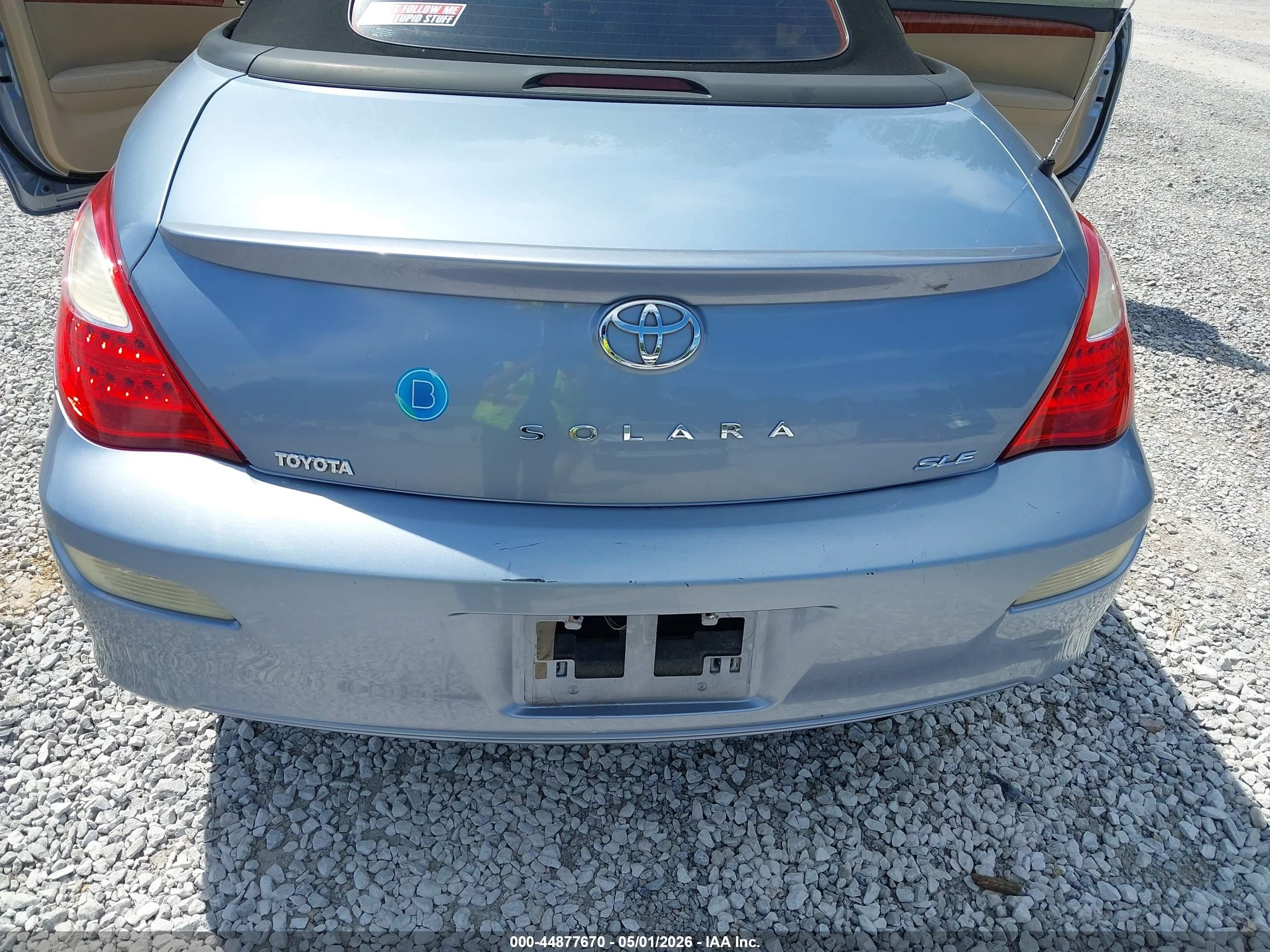 2007 Toyota Camry Solara Sle Blue vin: 4T1FA38P07U128778
