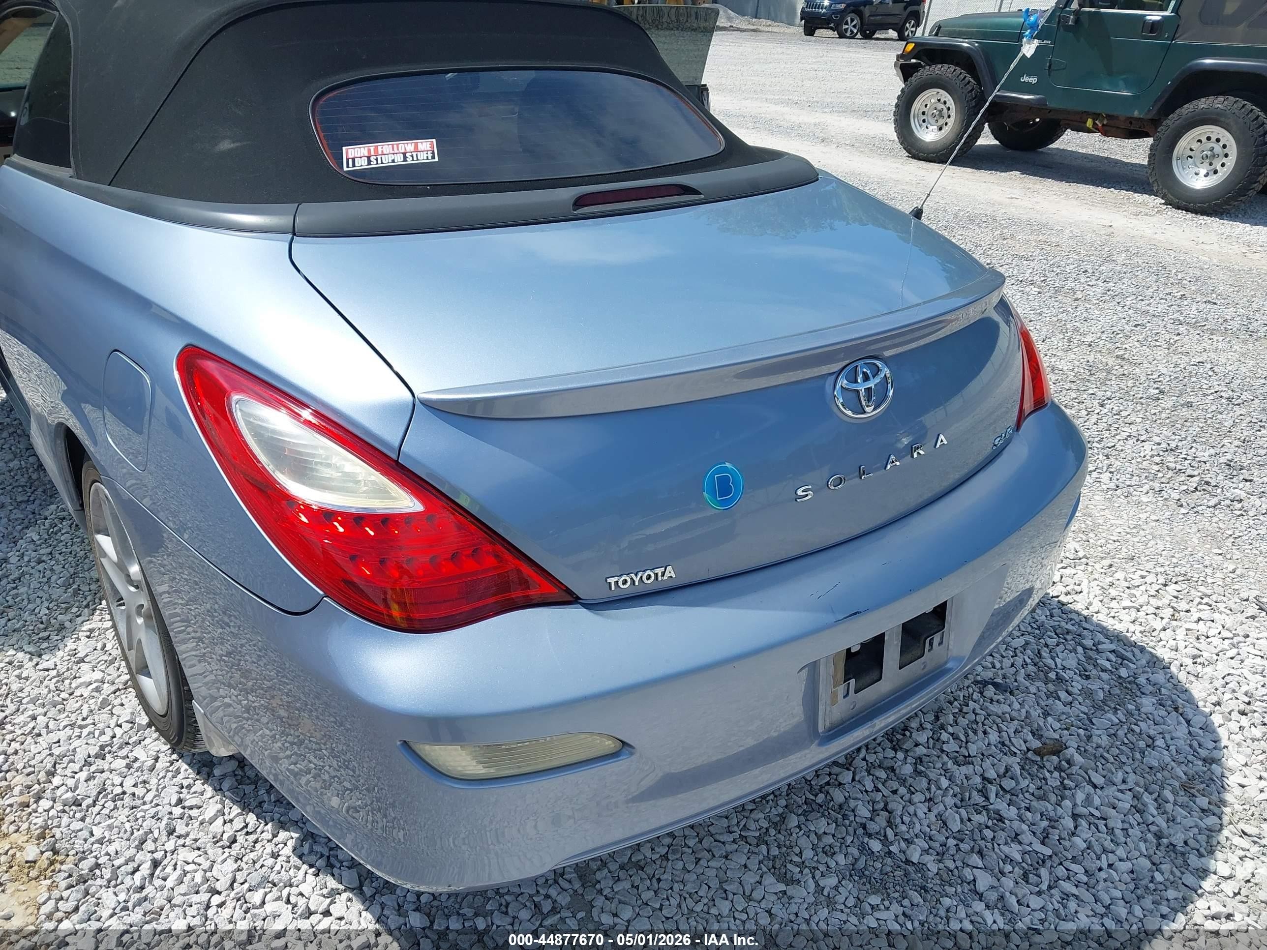 2007 Toyota Camry Solara Sle Blue vin: 4T1FA38P07U128778