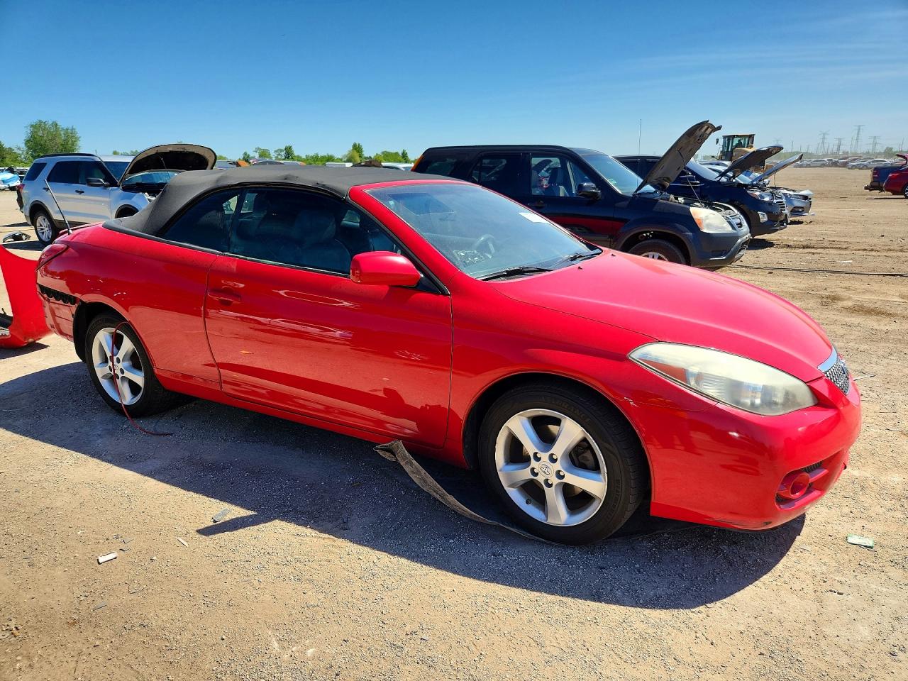 2008 Toyota Camry Solara Sle V6 Red vin: 4T1FA38P08U159384