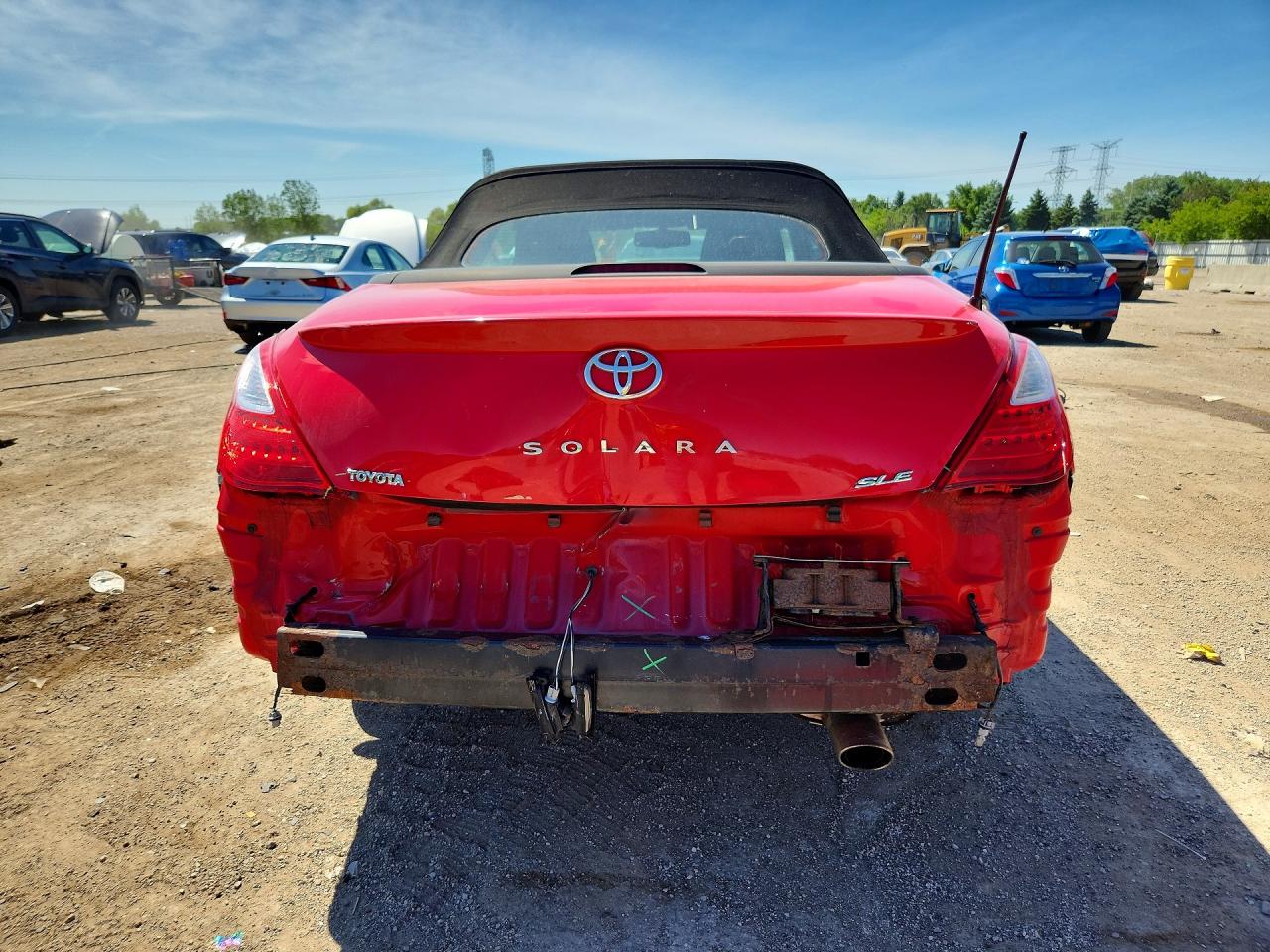 2008 Toyota Camry Solara Sle V6 Red vin: 4T1FA38P08U159384