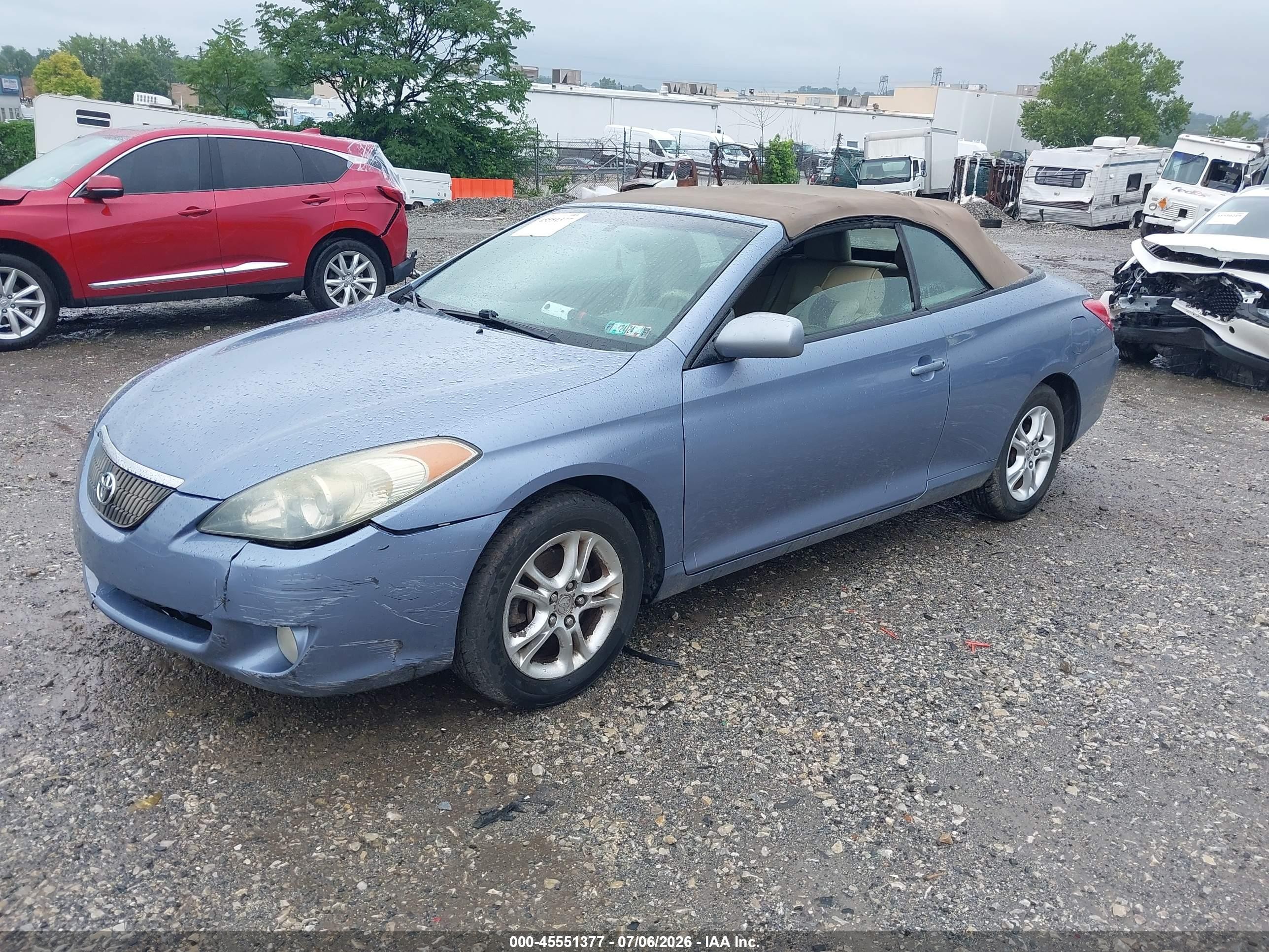2004 Toyota Camry Solara Sle Light Blue vin: 4T1FA38P14U029818