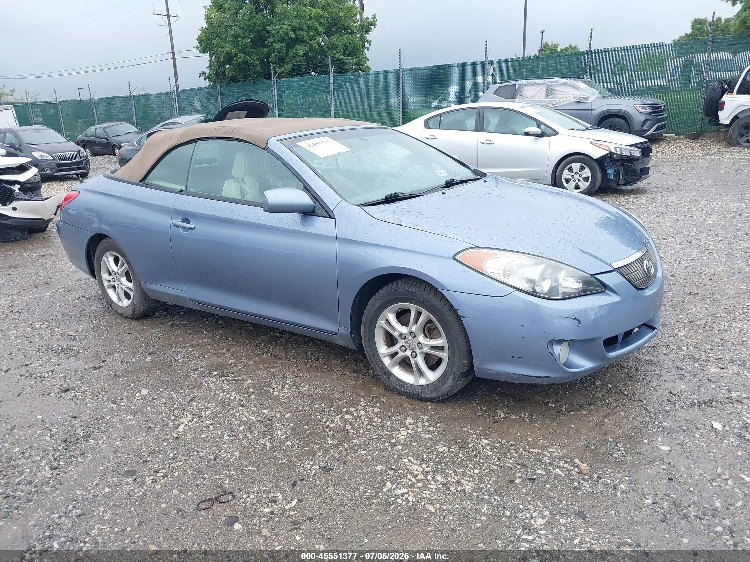 2004 Toyota Camry Solara Sle Light Blue vin: 4T1FA38P14U029818