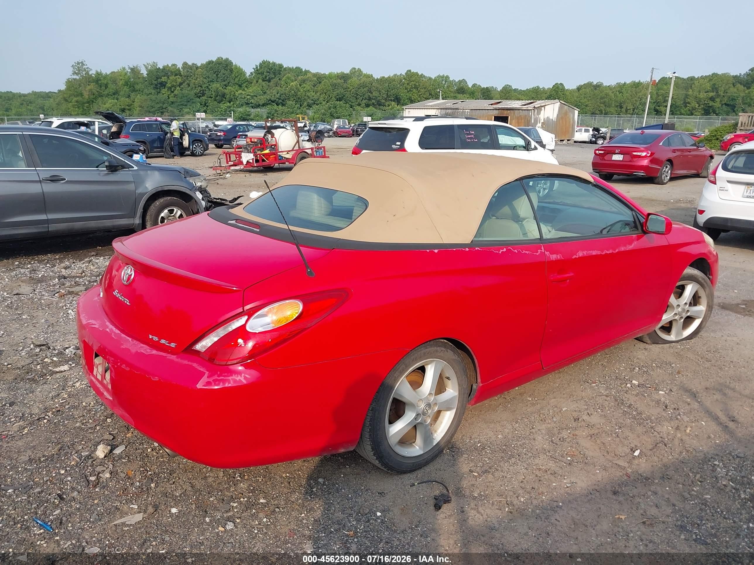 2004 Toyota Camry Solara Sle Red vin: 4T1FA38P14U031245