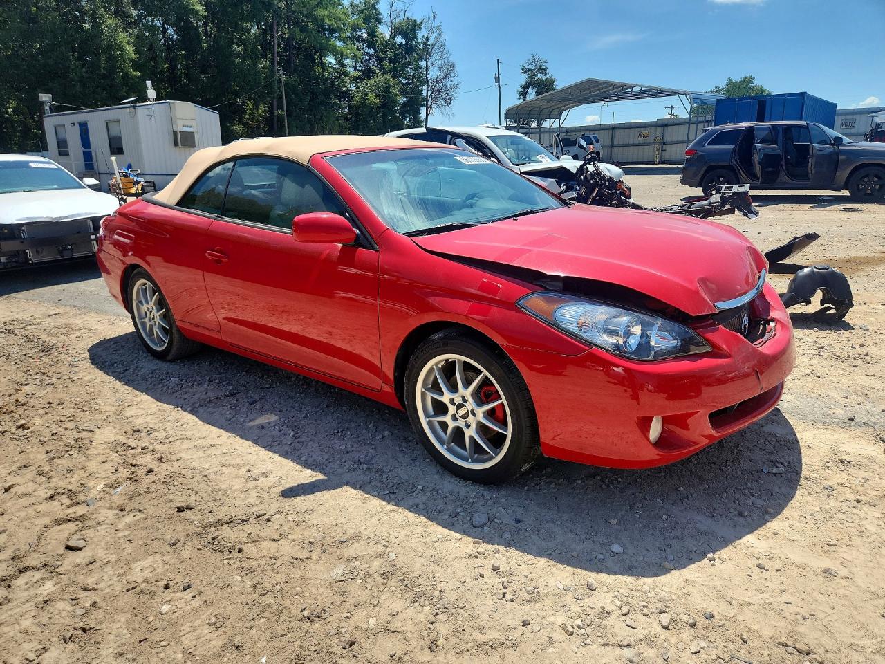 2005 Toyota Camry Solara Sle V6 Red vin: 4T1FA38P15U059807