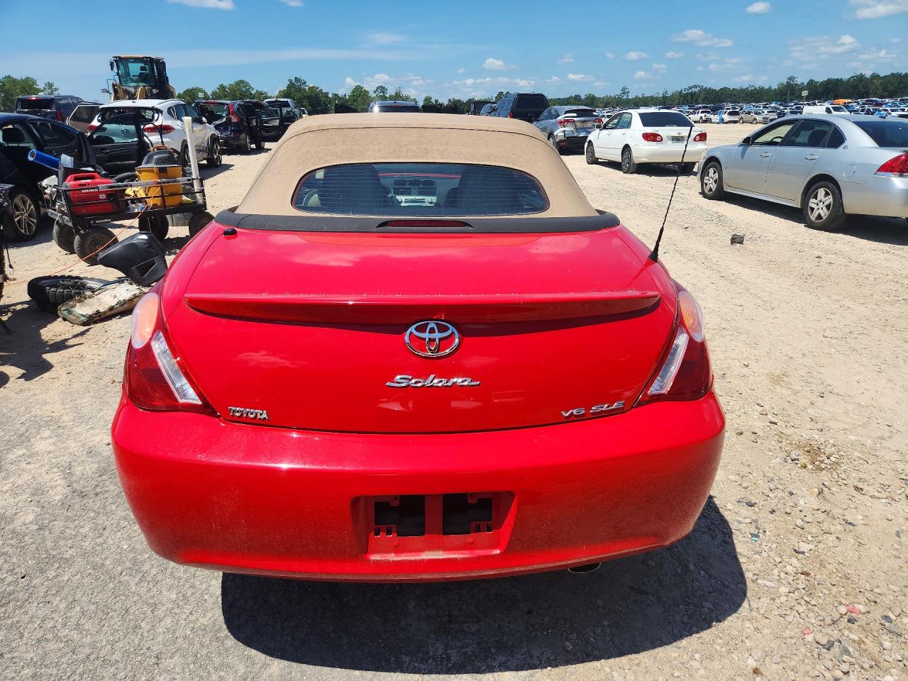 2005 Toyota Camry Solara Sle V6 Red vin: 4T1FA38P15U059807
