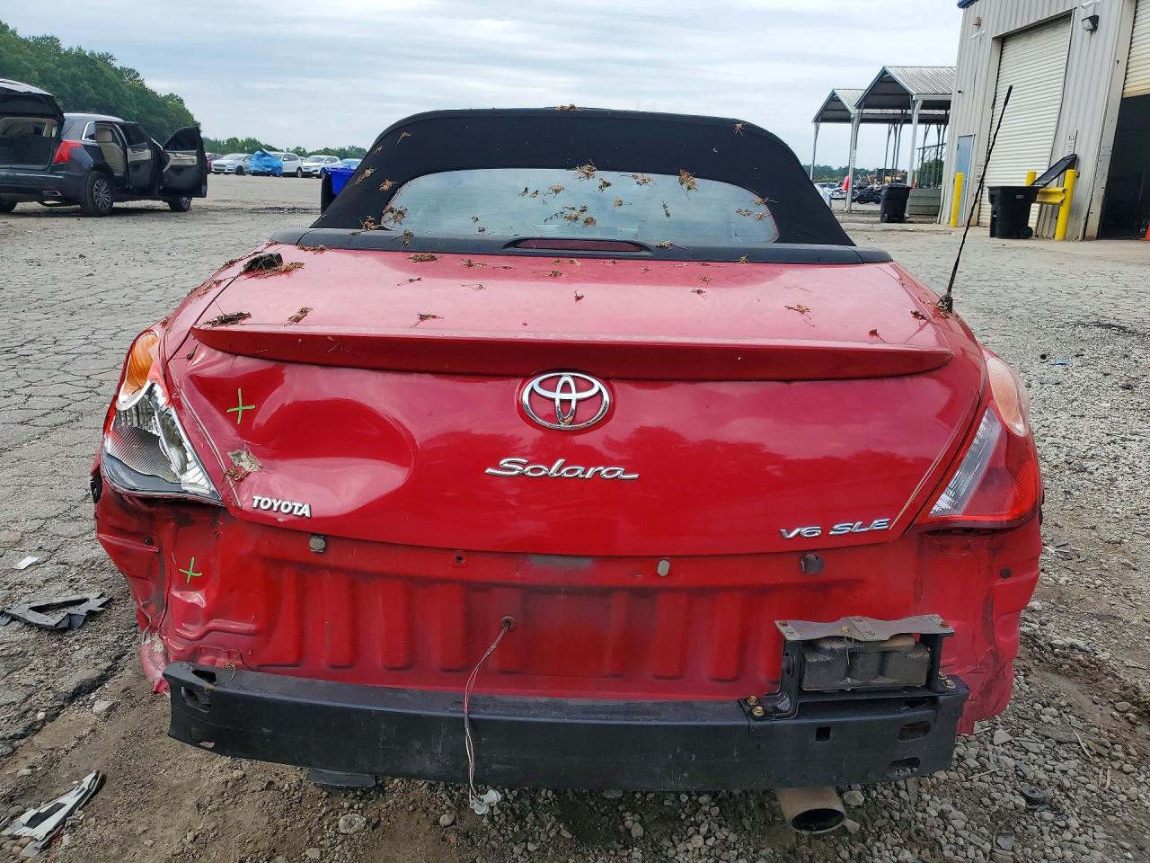 2006 Toyota Camry Solara Sle V6 Red vin: 4T1FA38P16U094106